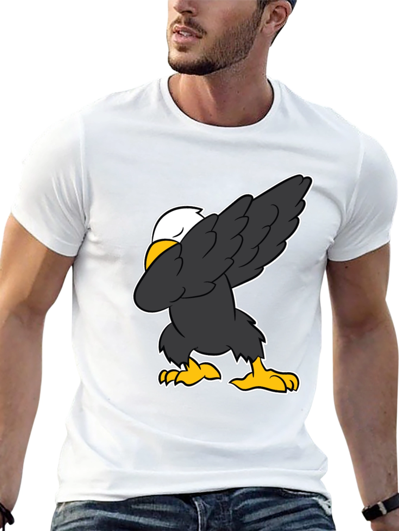 Black Dabbing Eagle Graphic Tee - Patriotic Fun view 13