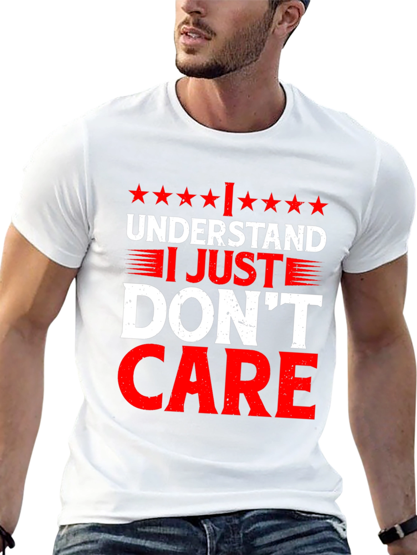 Black Funny I Understand I Just Don't Care Graphic T-Shirt view 13