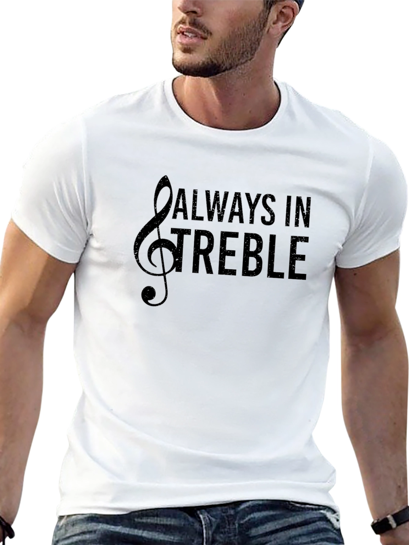 Black Always In Treble Black Graphic T-Shirt view 13