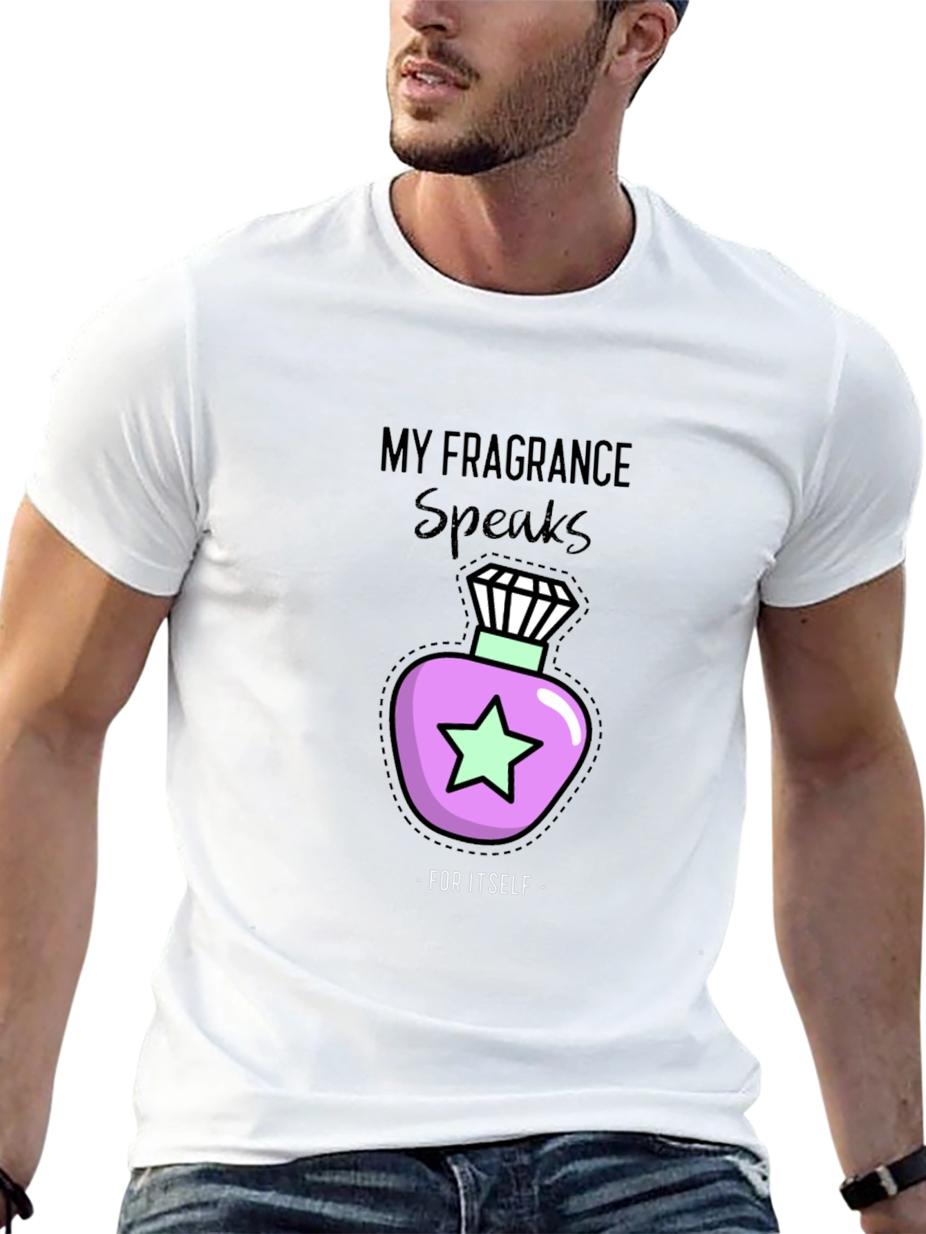Black My Fragrance Speaks T-Shirt - Stylish and Unique view 13