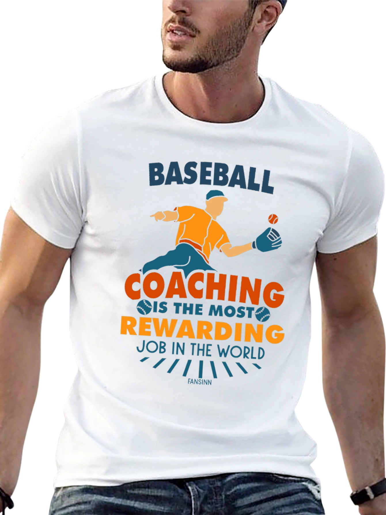 Black Baseball Coaching T-Shirt: Most Rewarding Job Graphic Tee view 13