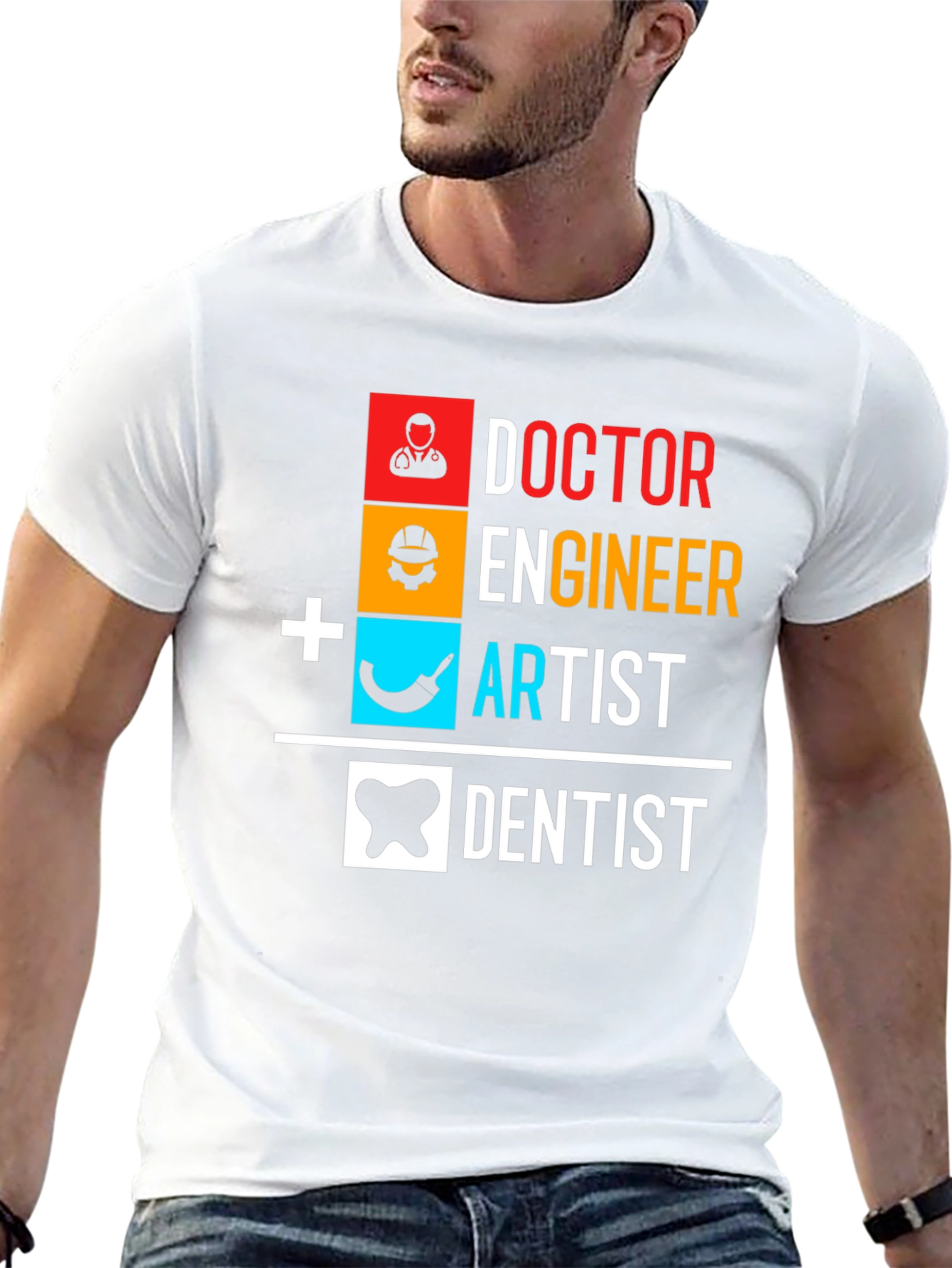Black Doctor Engineer Artist Dentist Graphic Tee view 13