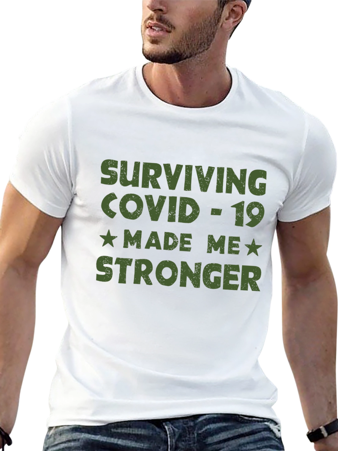 Black Surviving COVID-19 Graphic Tee view 13