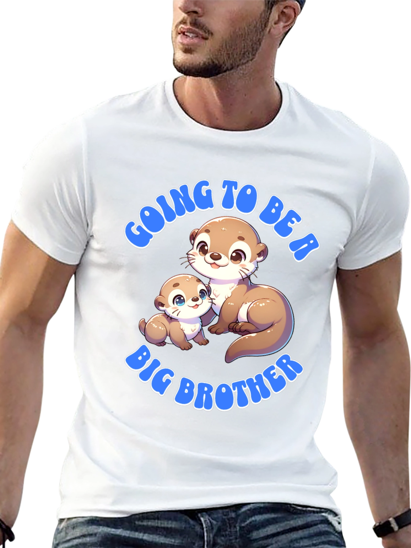 Black Going to be a Big Brother Otter T-Shirt view 13