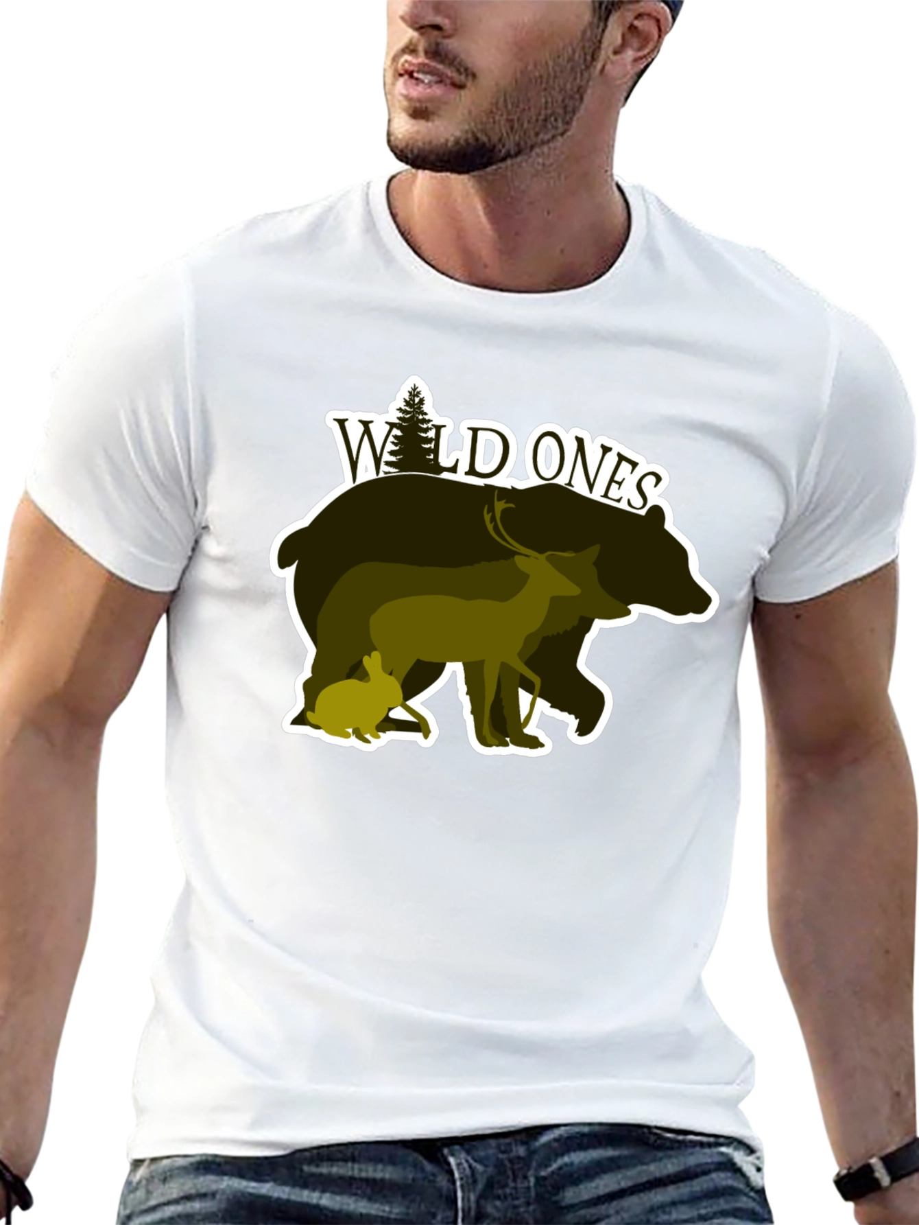 Black Wild Ones Nature Graphic T-Shirt view 13