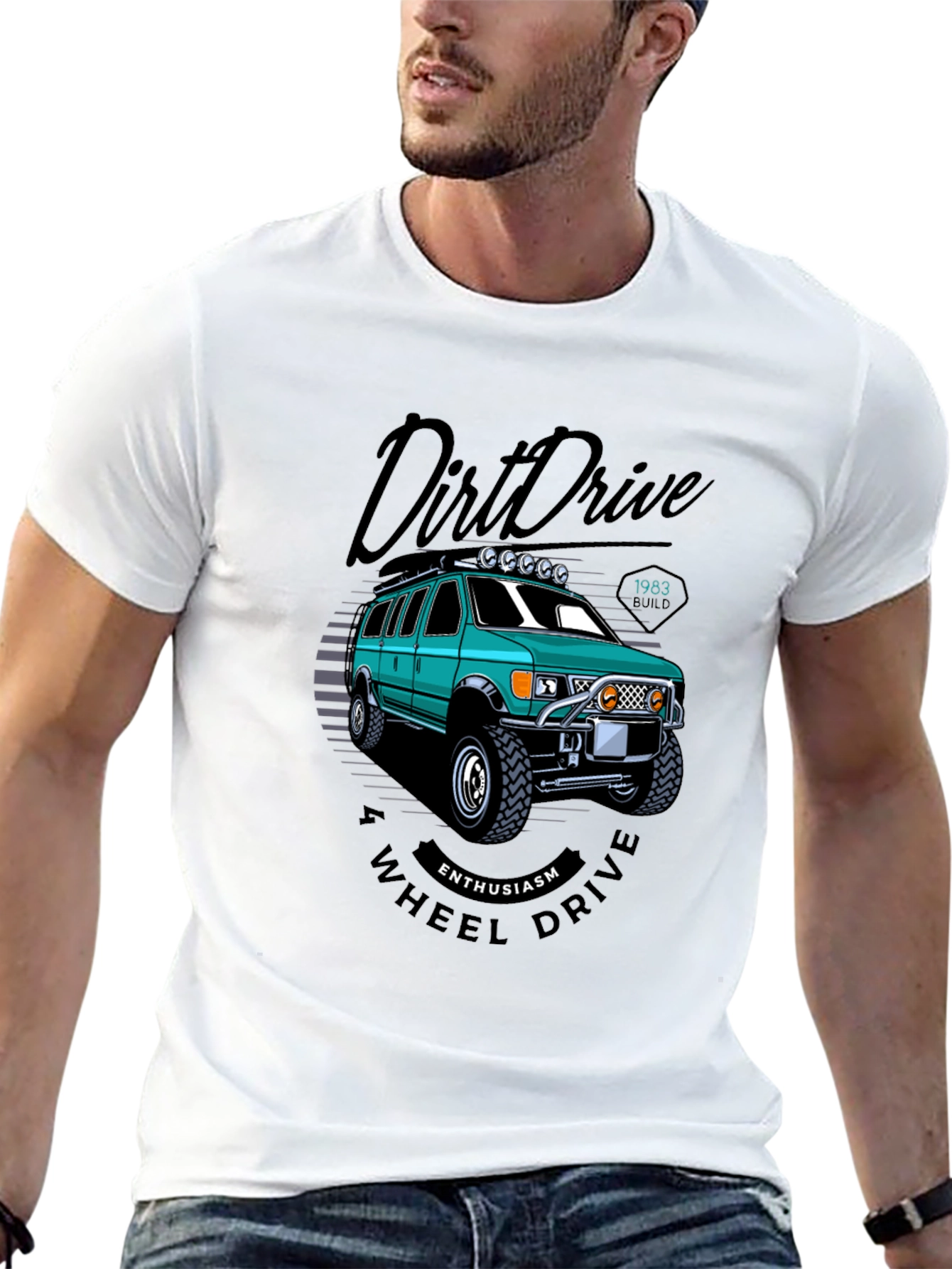 Black Dirt Drive 4-Wheel Enthusiast T-Shirt view 13