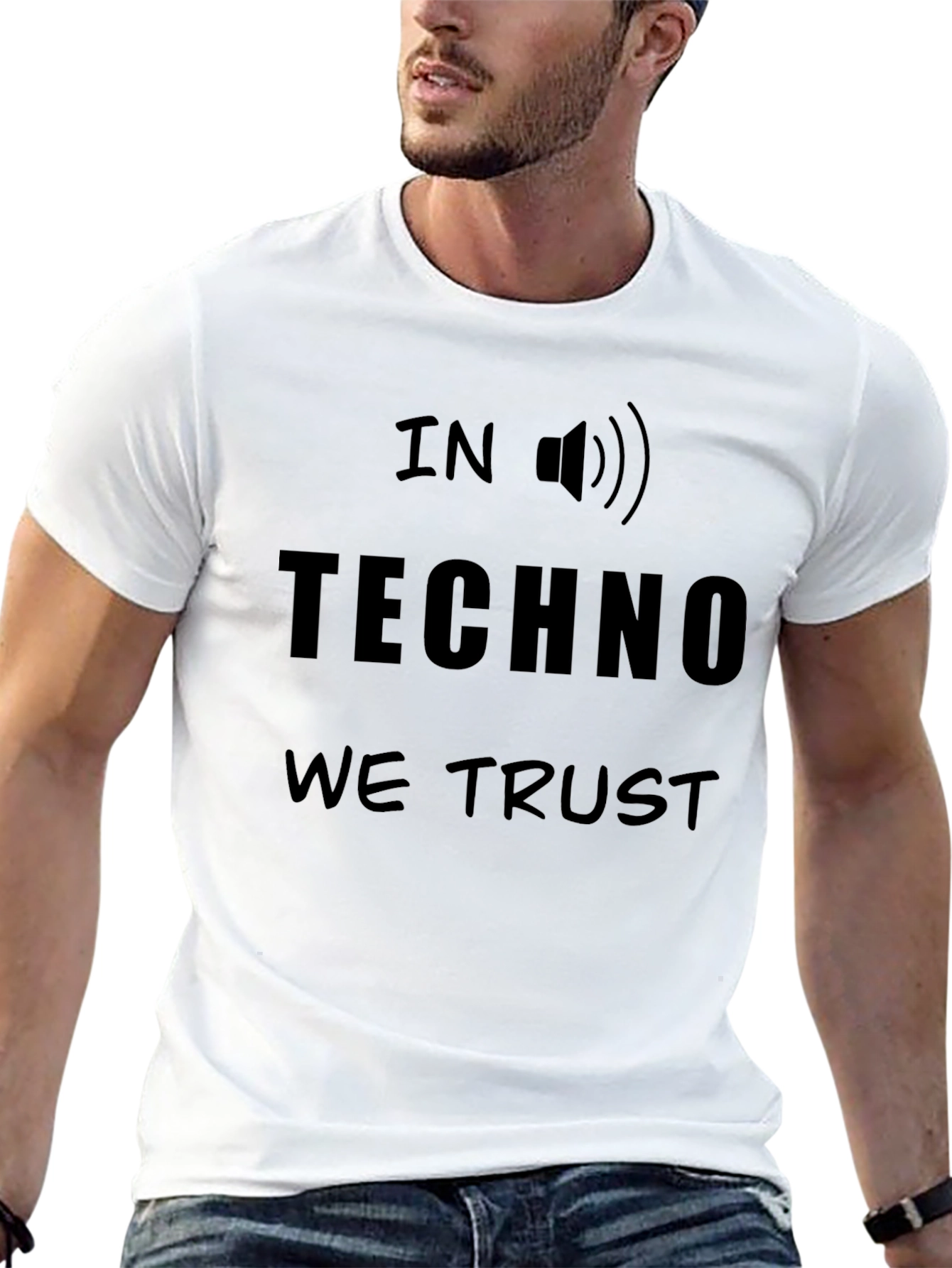 Black In Techno We Trust Black Graphic Tee view 13