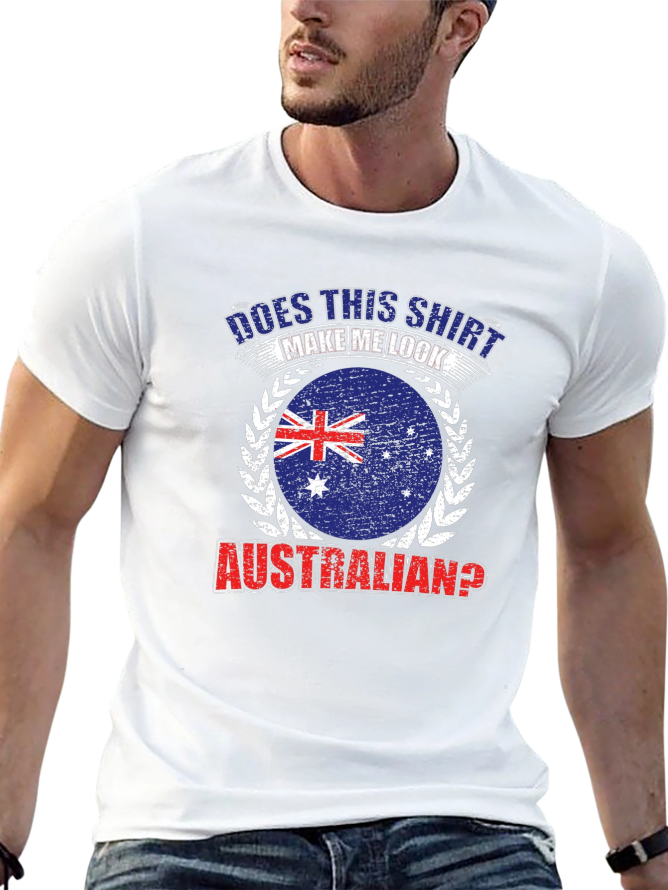 Black Australian Flag Graphic T-Shirt - Funny Novelty Tee view 13