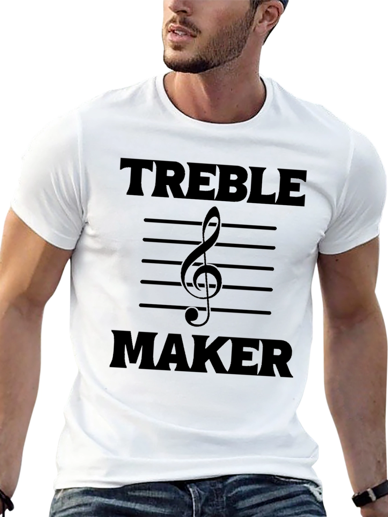 Black Treble Maker T-Shirt - Music Lover Tee view 13