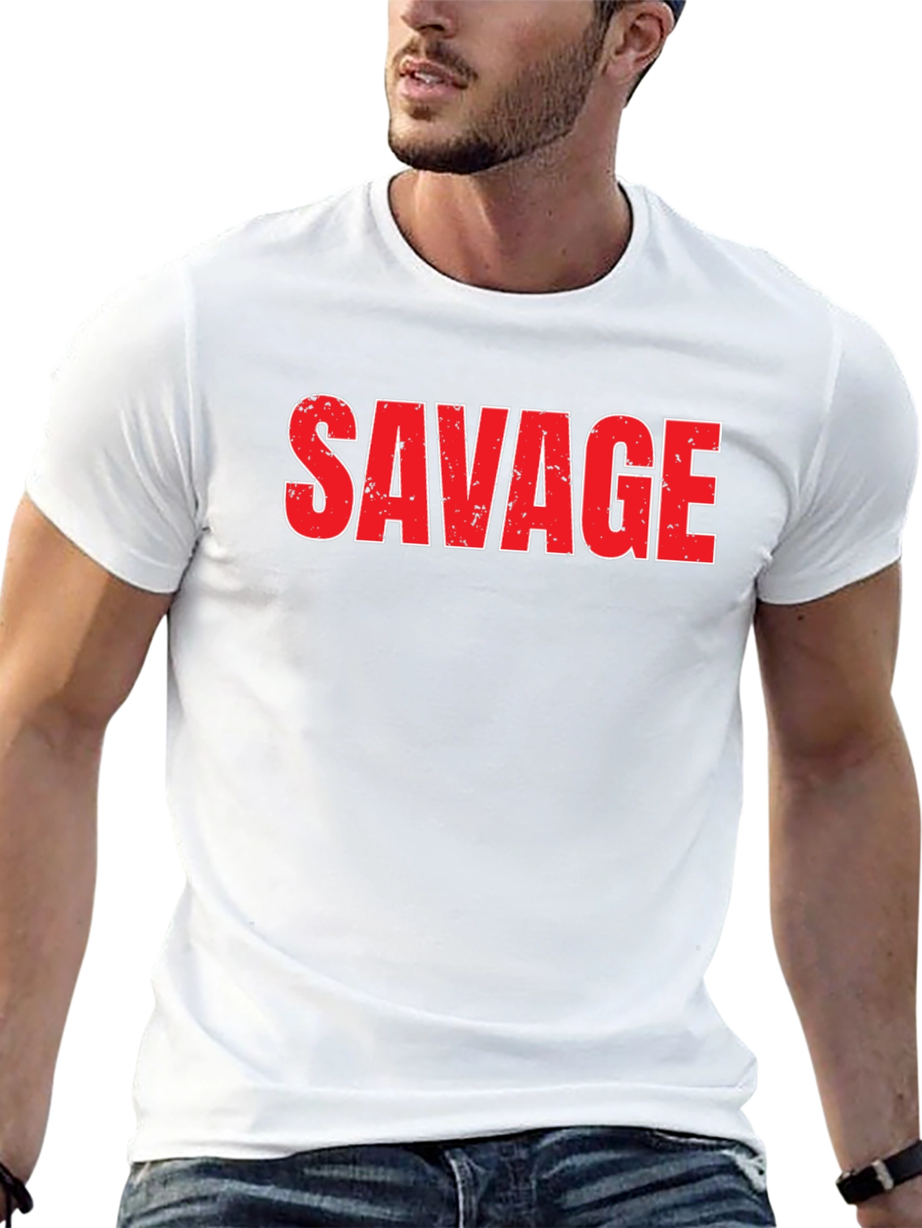 Black Savage Graphic Tee - Bold Statement Shirt view 13