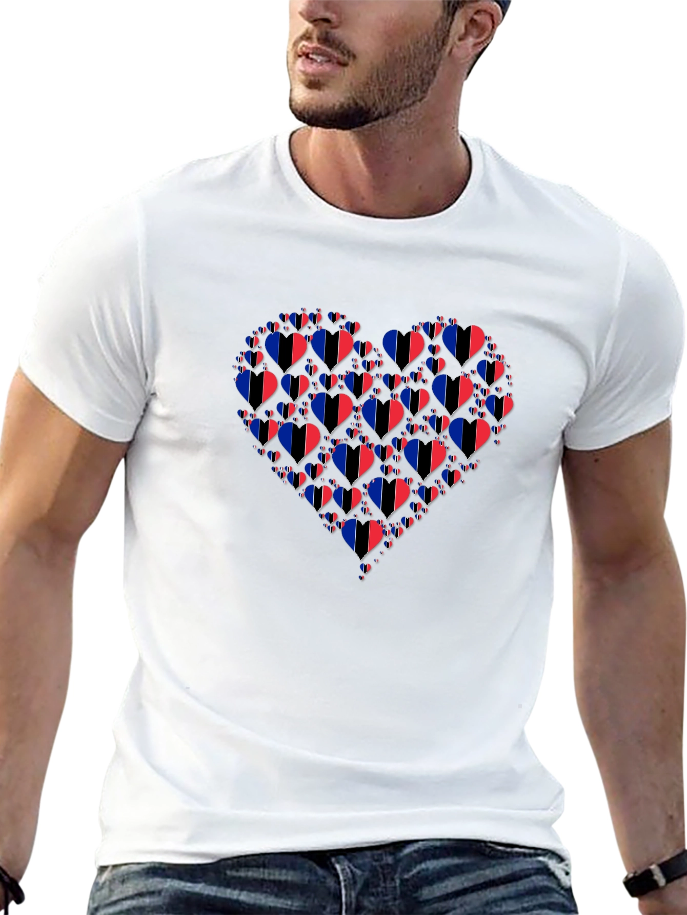 Black Heart Flag T-Shirt - Stylish Graphic Tee for Everyday Wear view 13