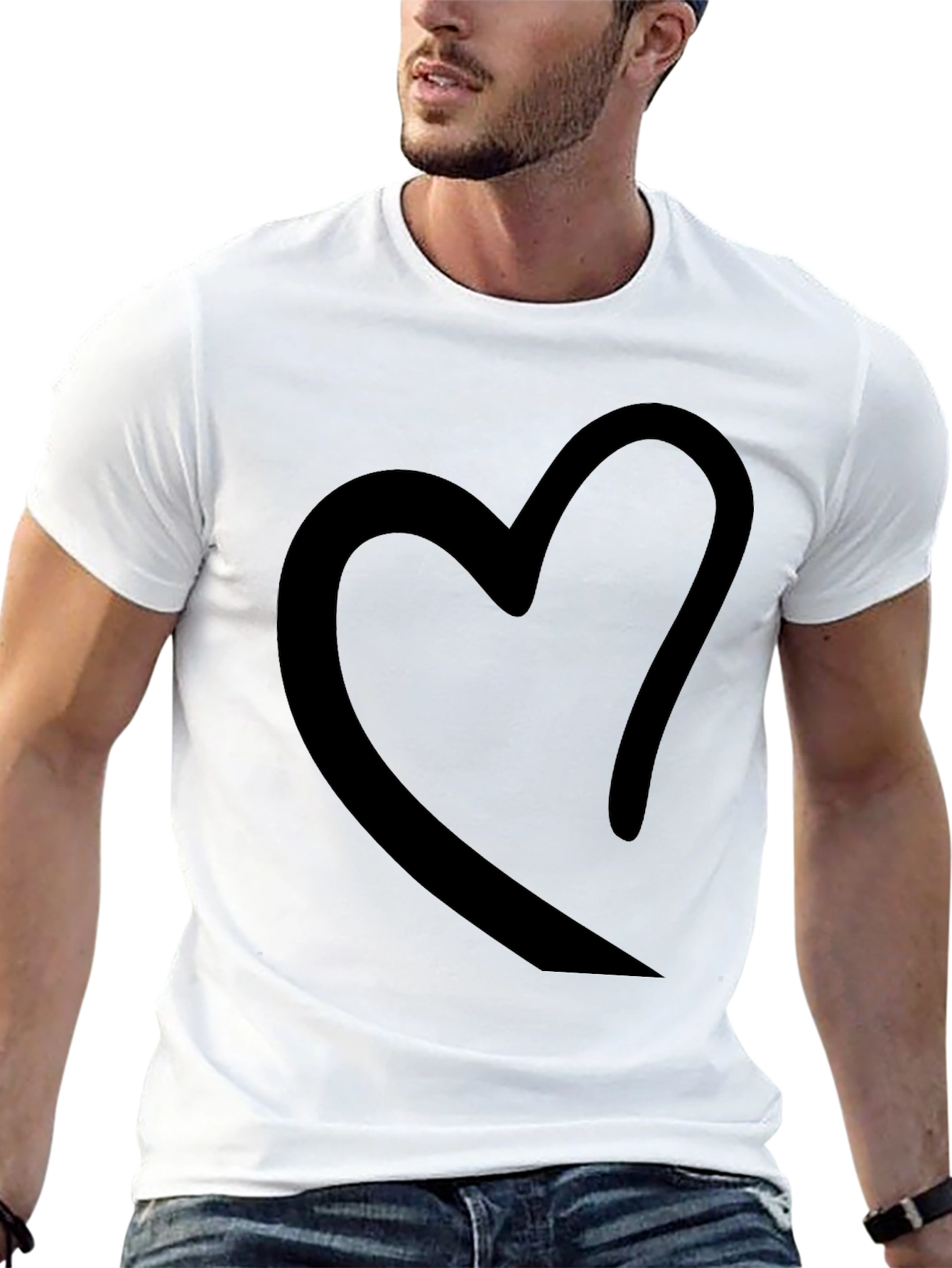 Black Heart Graphic Black T-Shirt view 13