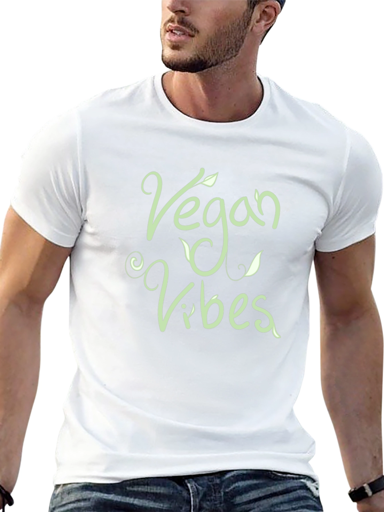 Black Vegan Vibes Black T-Shirt - Stylish & Comfortable view 13