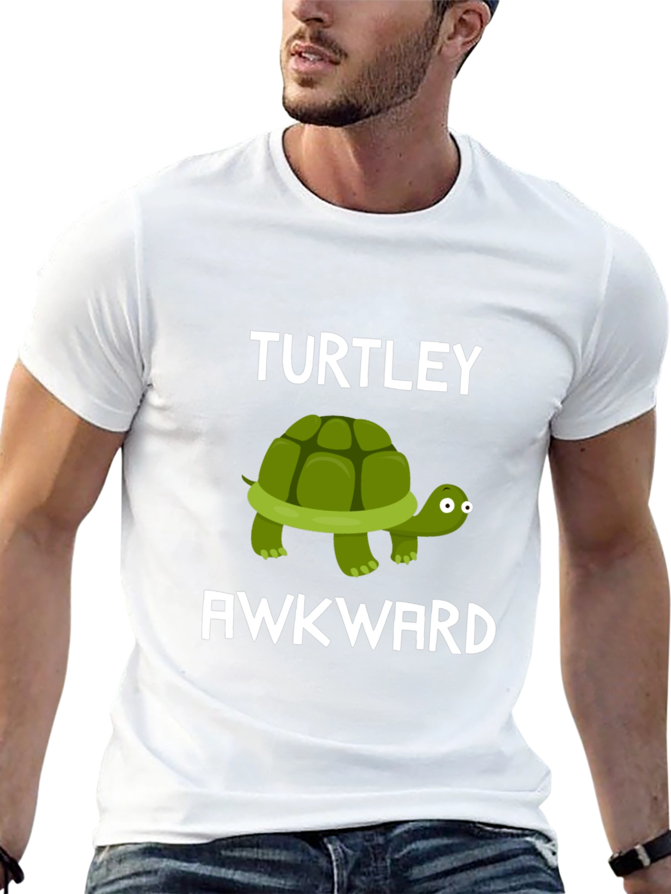 Black Turtley Awkward Funny Graphic T-Shirt view 13