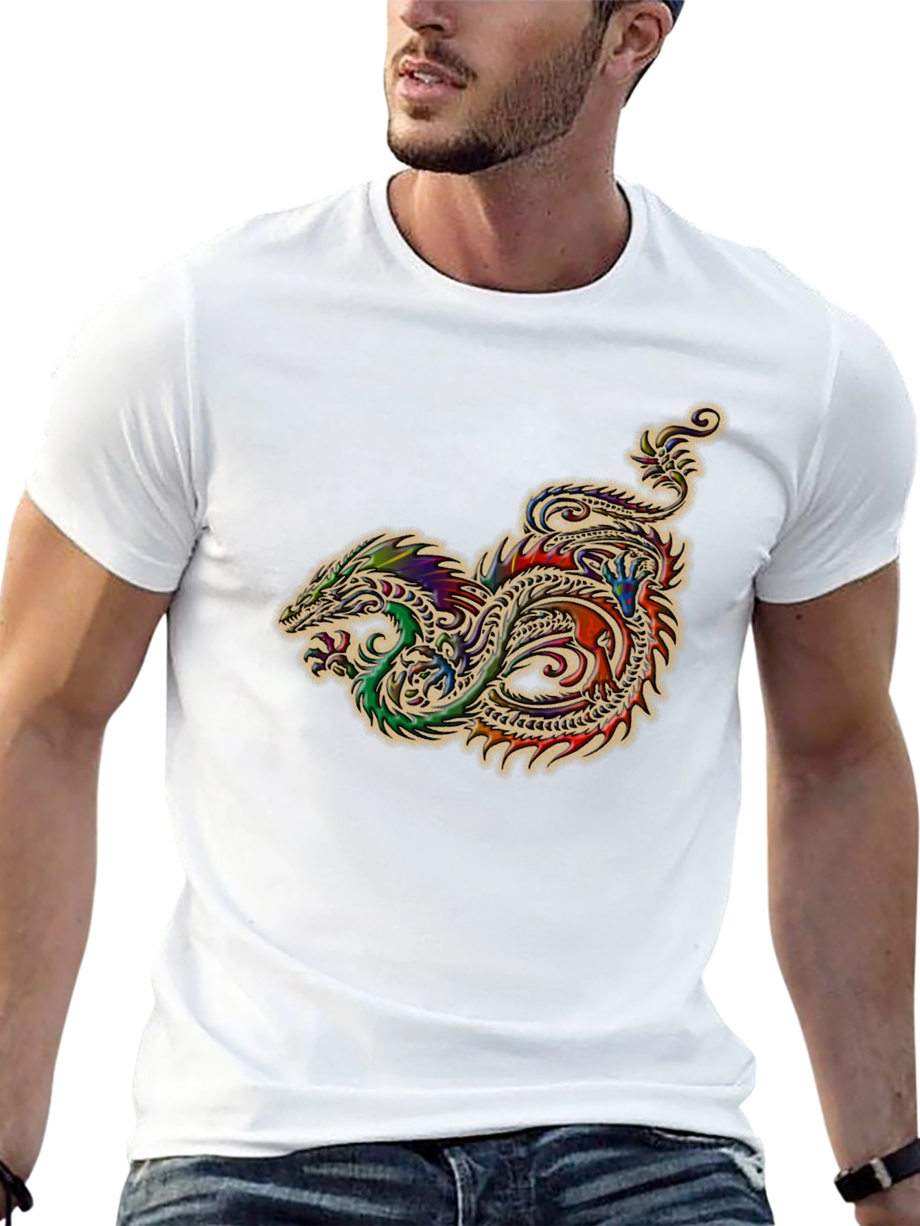 Black Dragon Graphic Black T-Shirt view 13