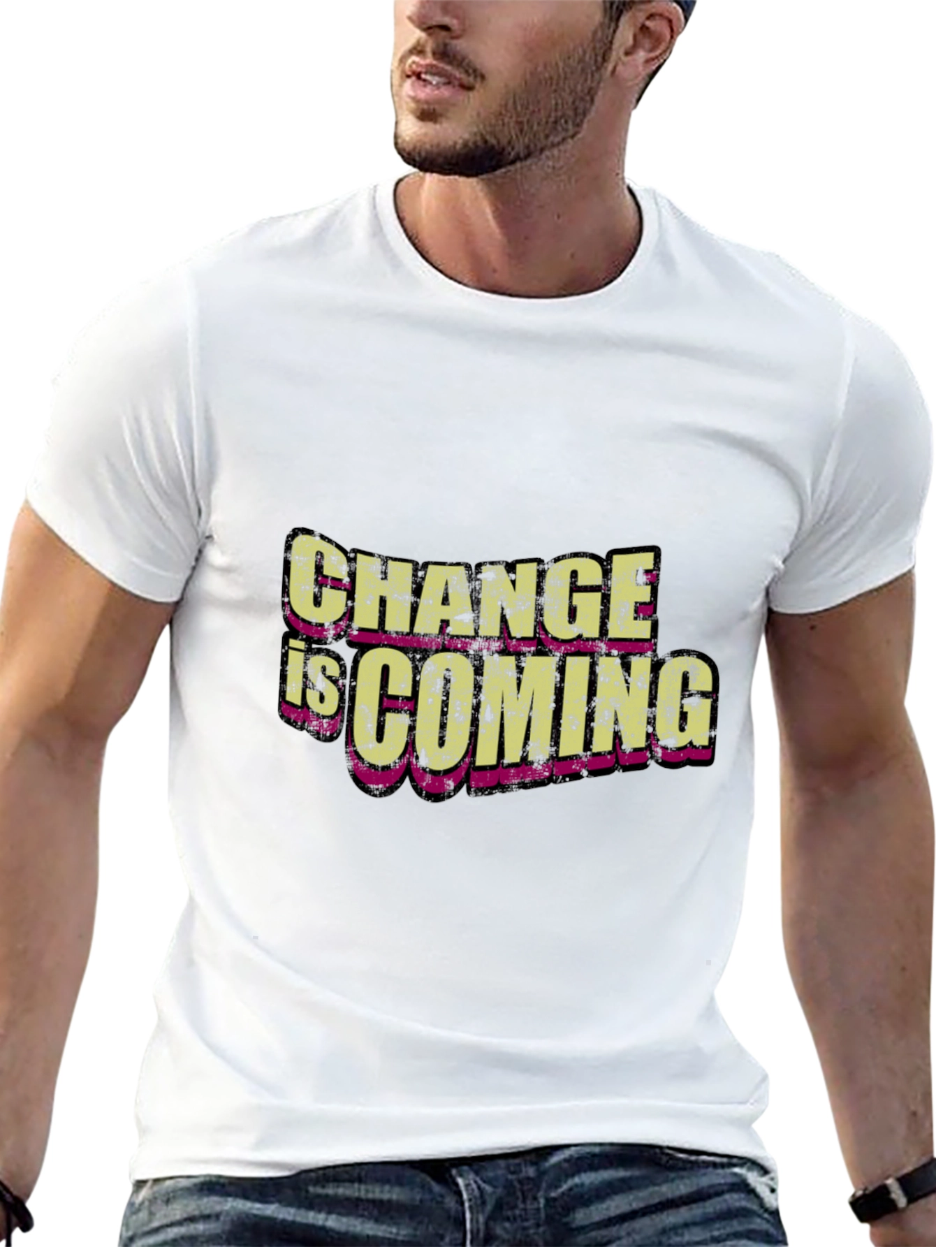 Black Change is Coming Black Graphic T-Shirt view 13