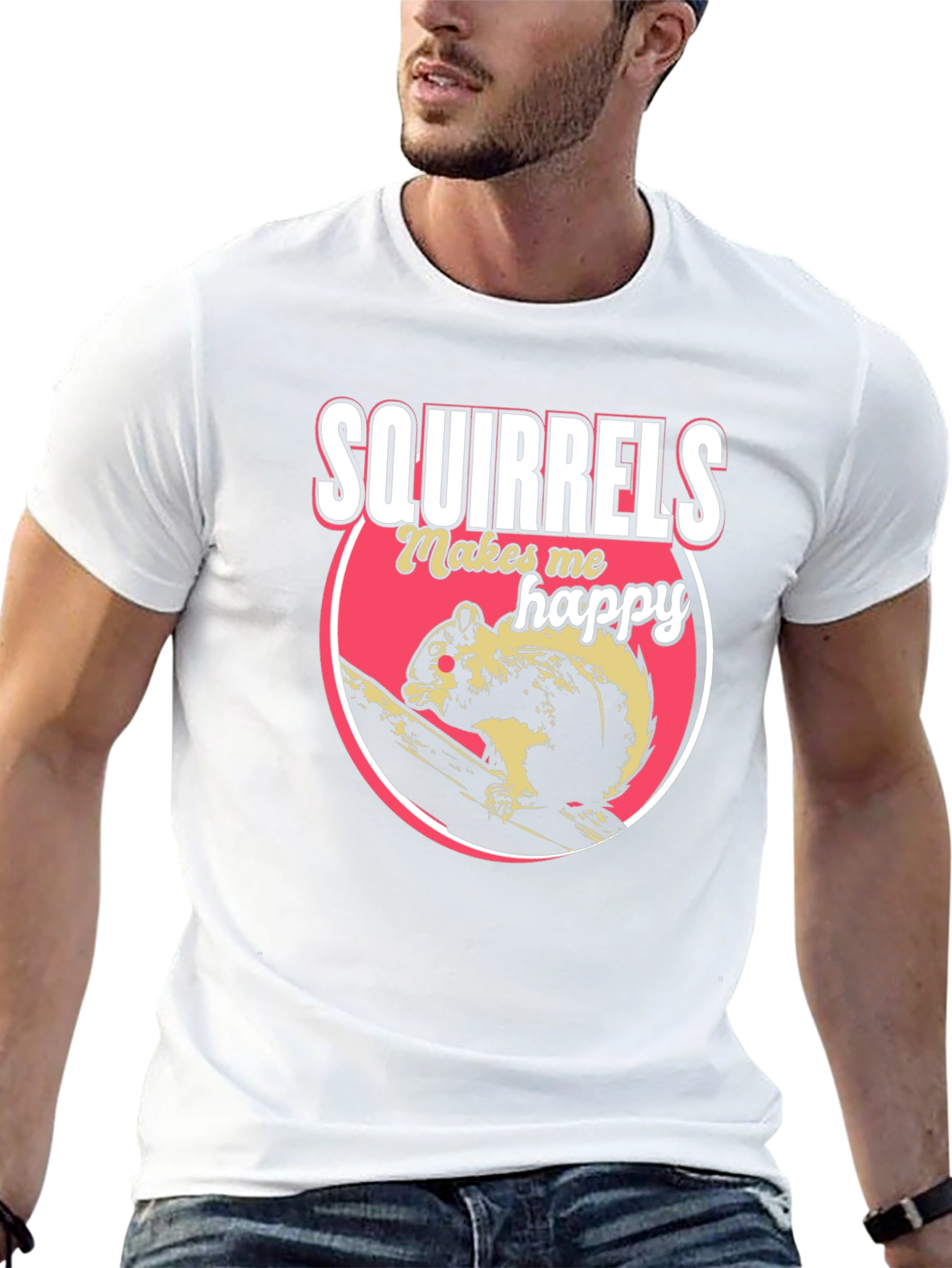 Black Squirrels Make Me Happy Graphic Tee view 13