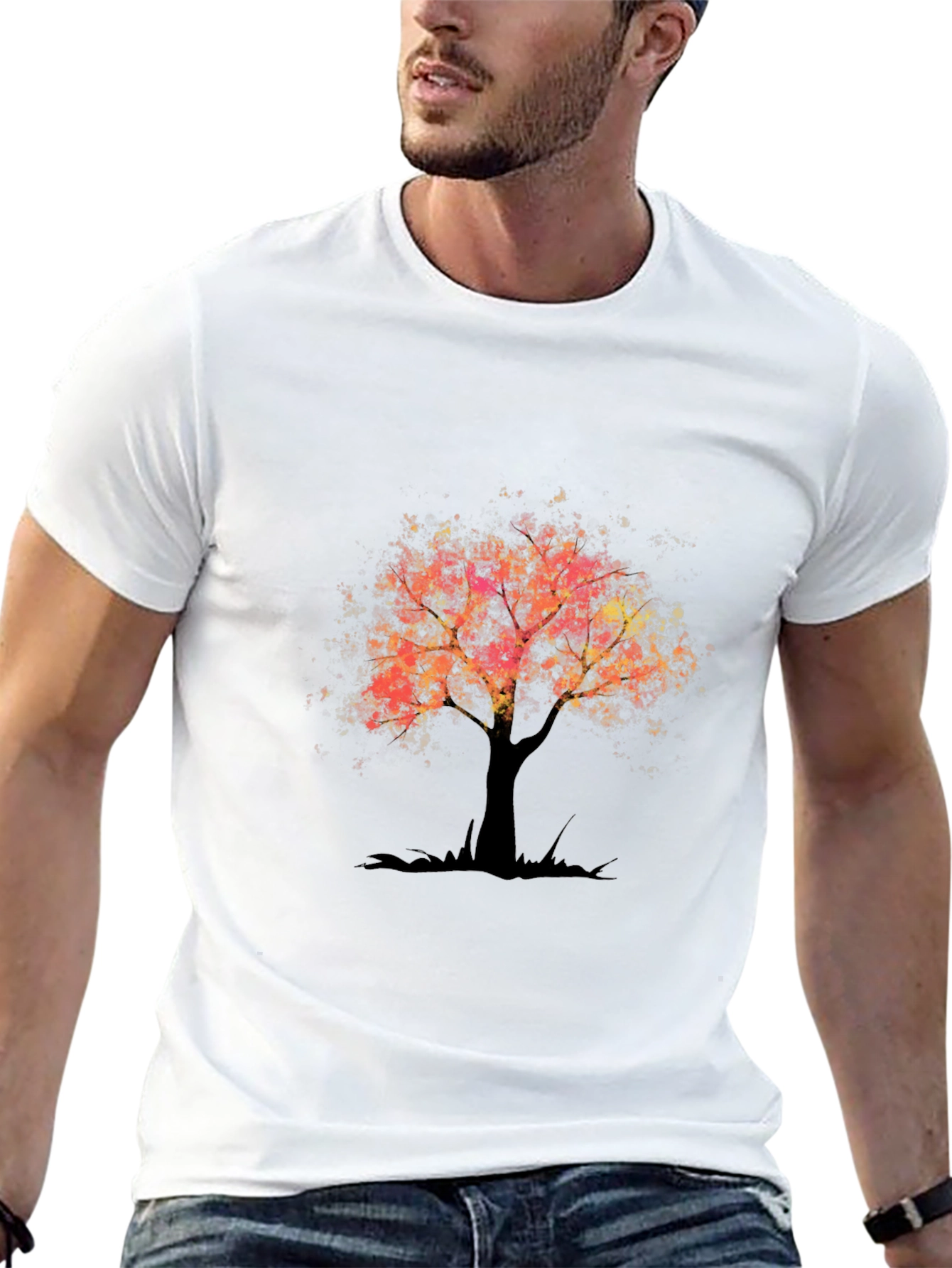 Black Tree of Life Graphic Tee - Black Casual Shirt view 13