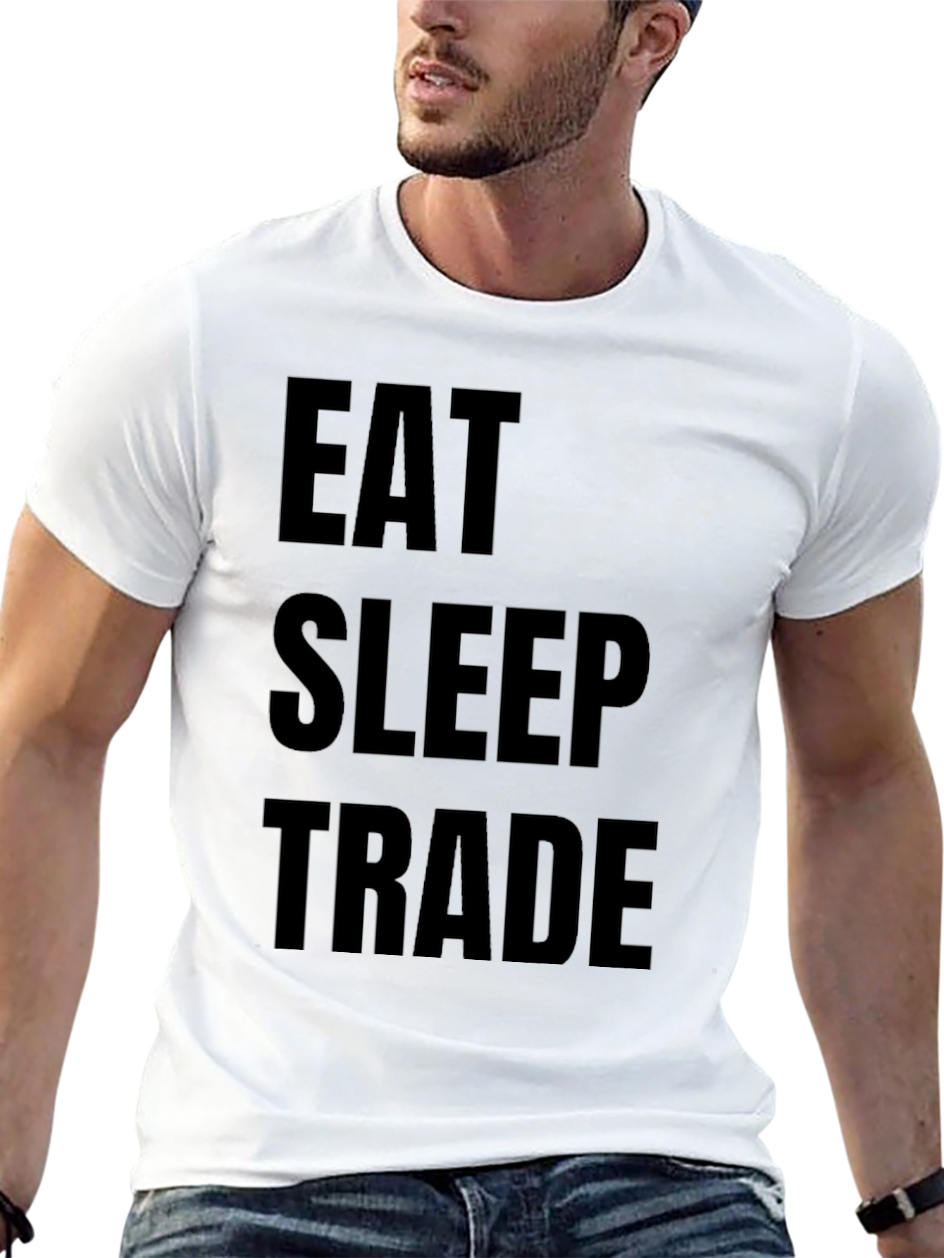 Black Eat Sleep Trade Graphic T-Shirt view 13
