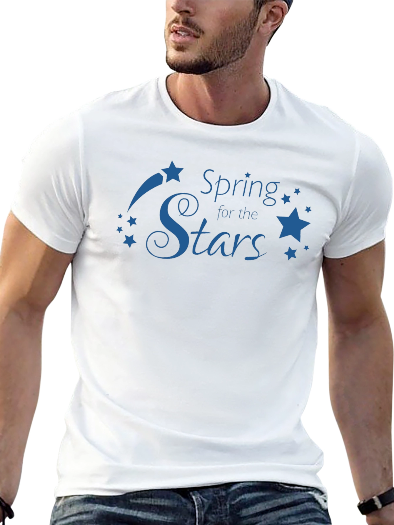 Black Spring for the Stars Men's Black T-Shirt view 13