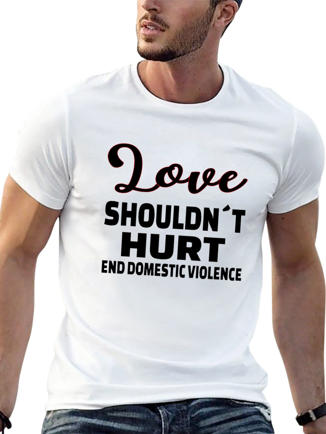 Black Love Shouldn't Hurt Tee - End Domestic Violence view 13
