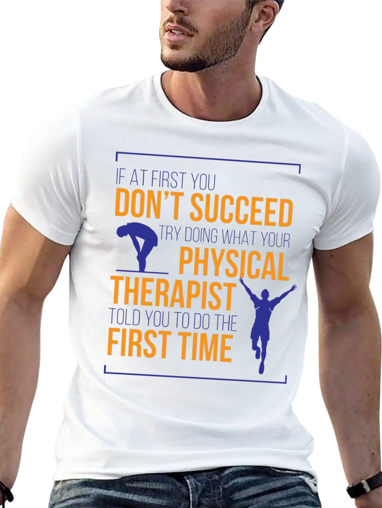 Black Funny Physical Therapist T-Shirt - If At First view 13