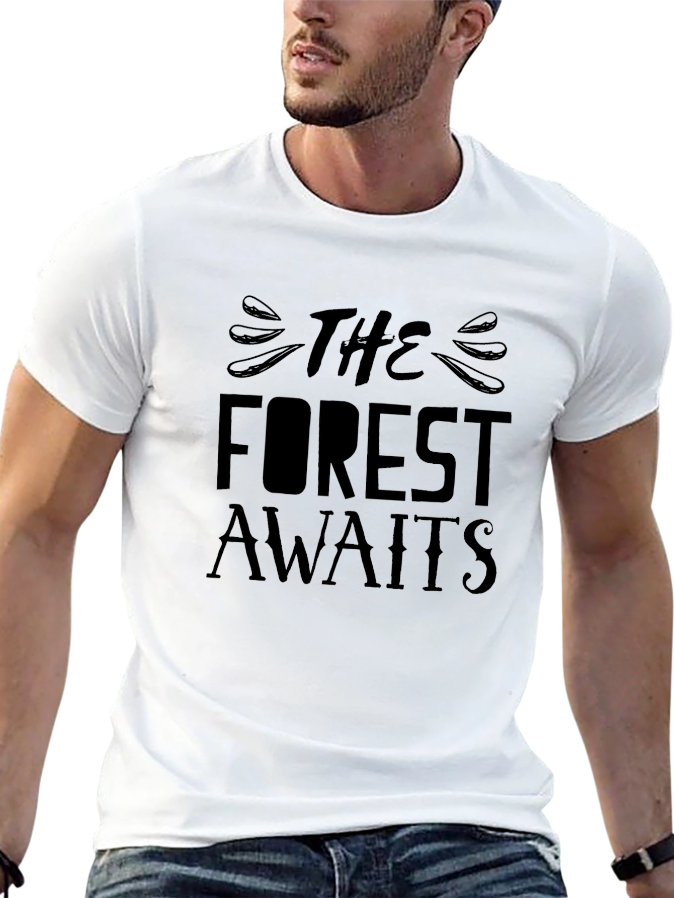 Black The Forest Awaits Black T-Shirt view 13