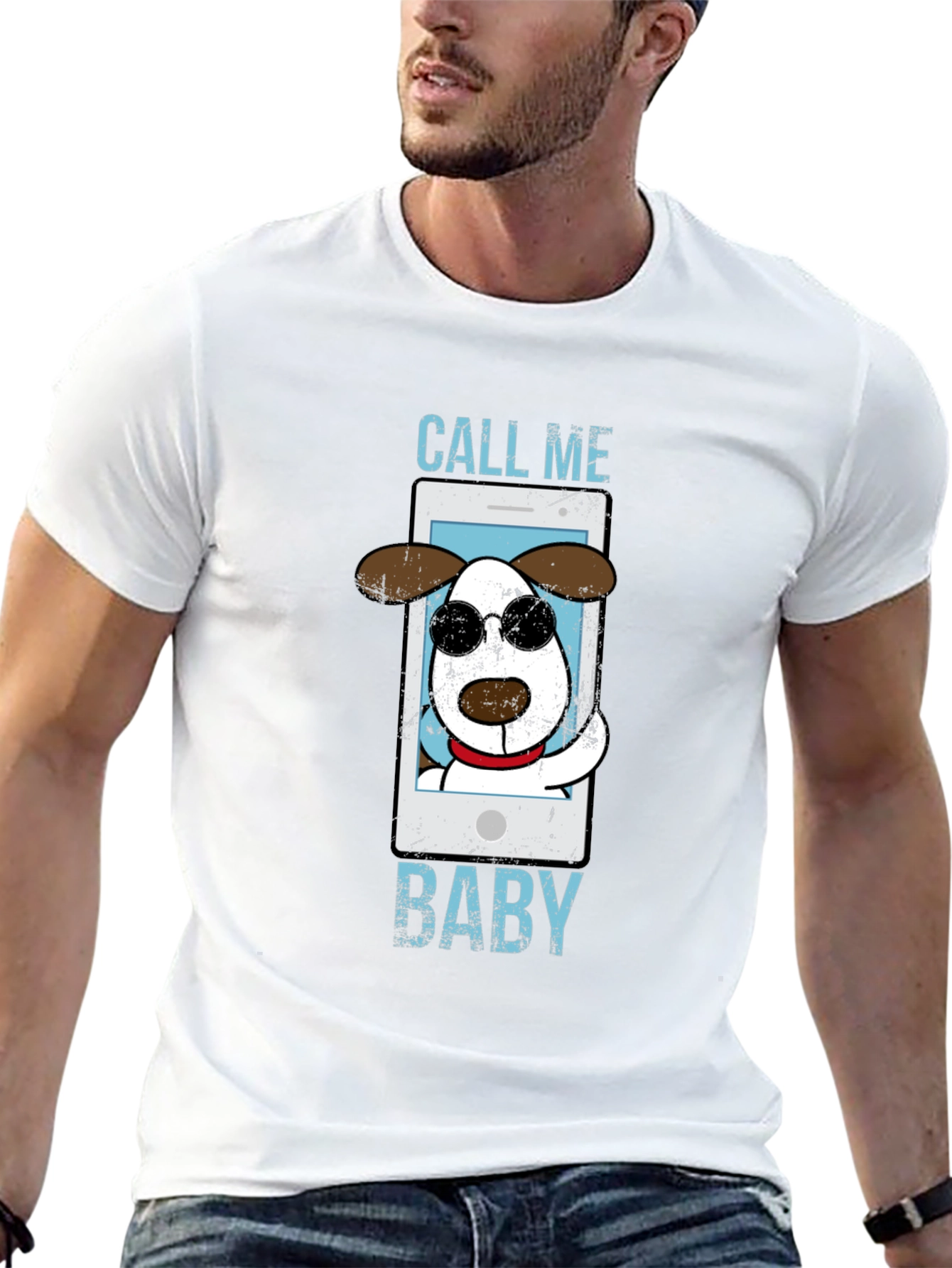 Black Call Me Baby Dog T-Shirt view 13