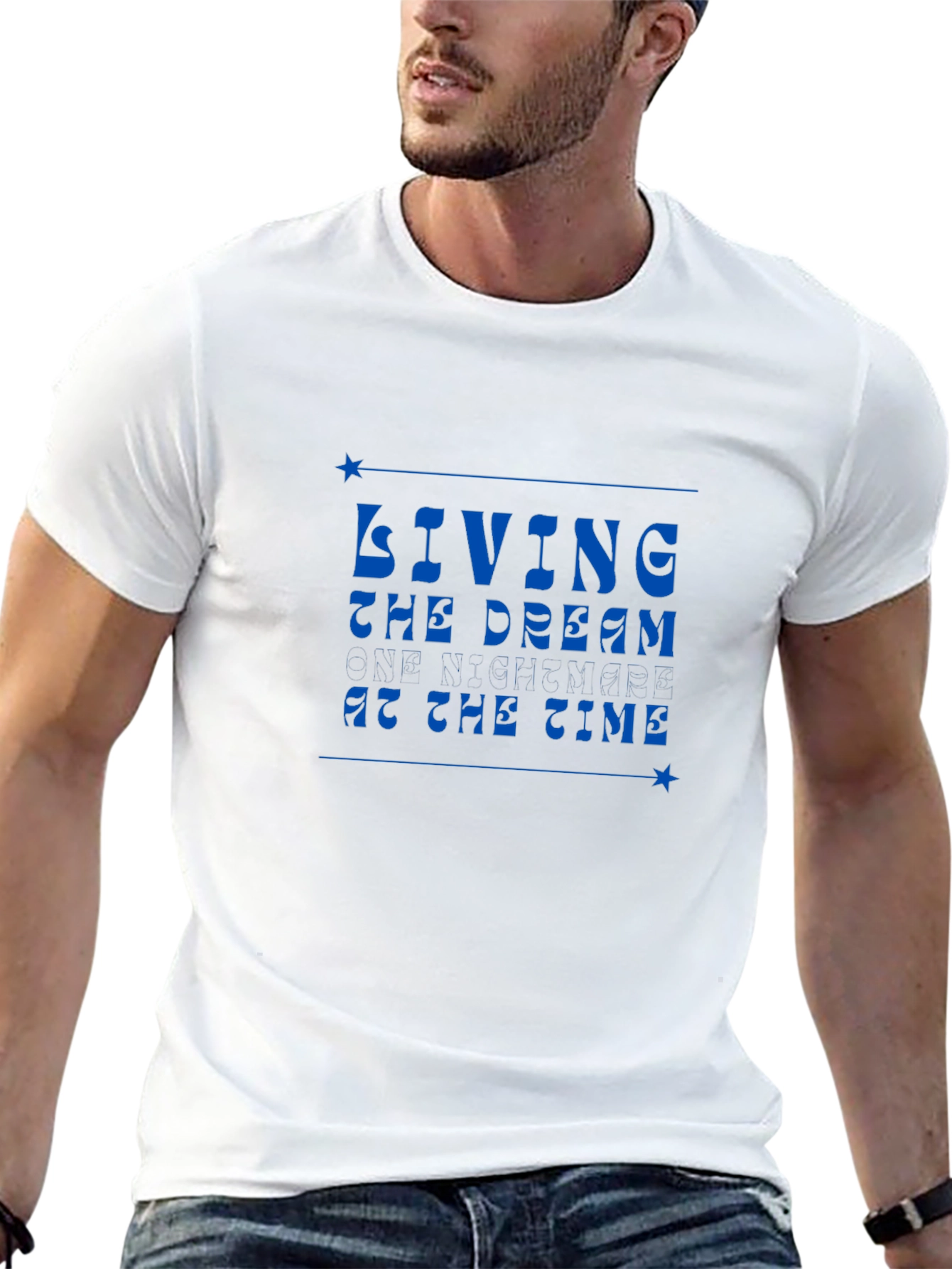 Black Living the Dream T-Shirt - Black view 13