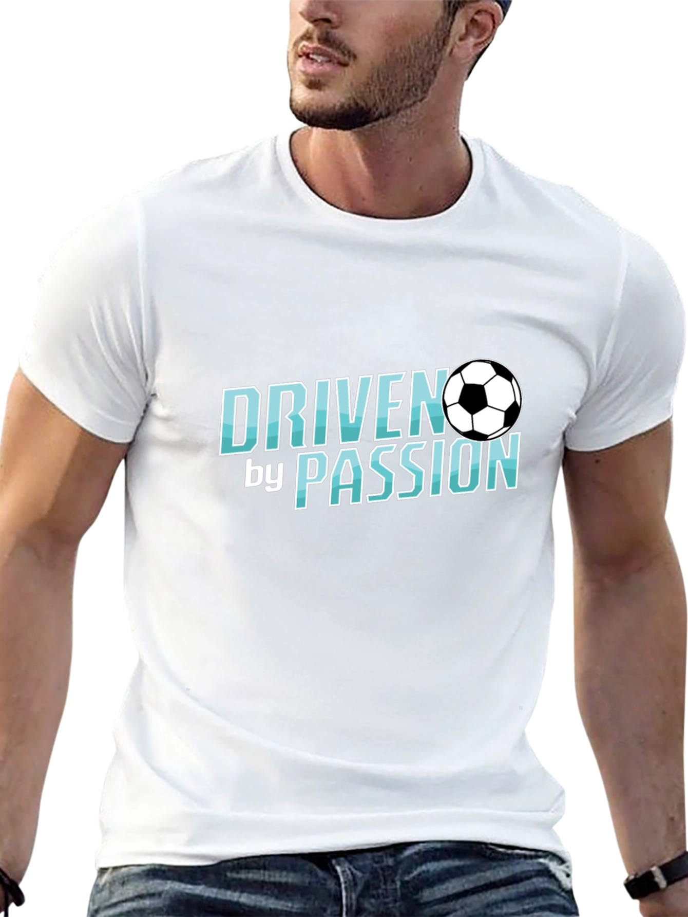 Black Driven by Passion Soccer T-Shirt view 13