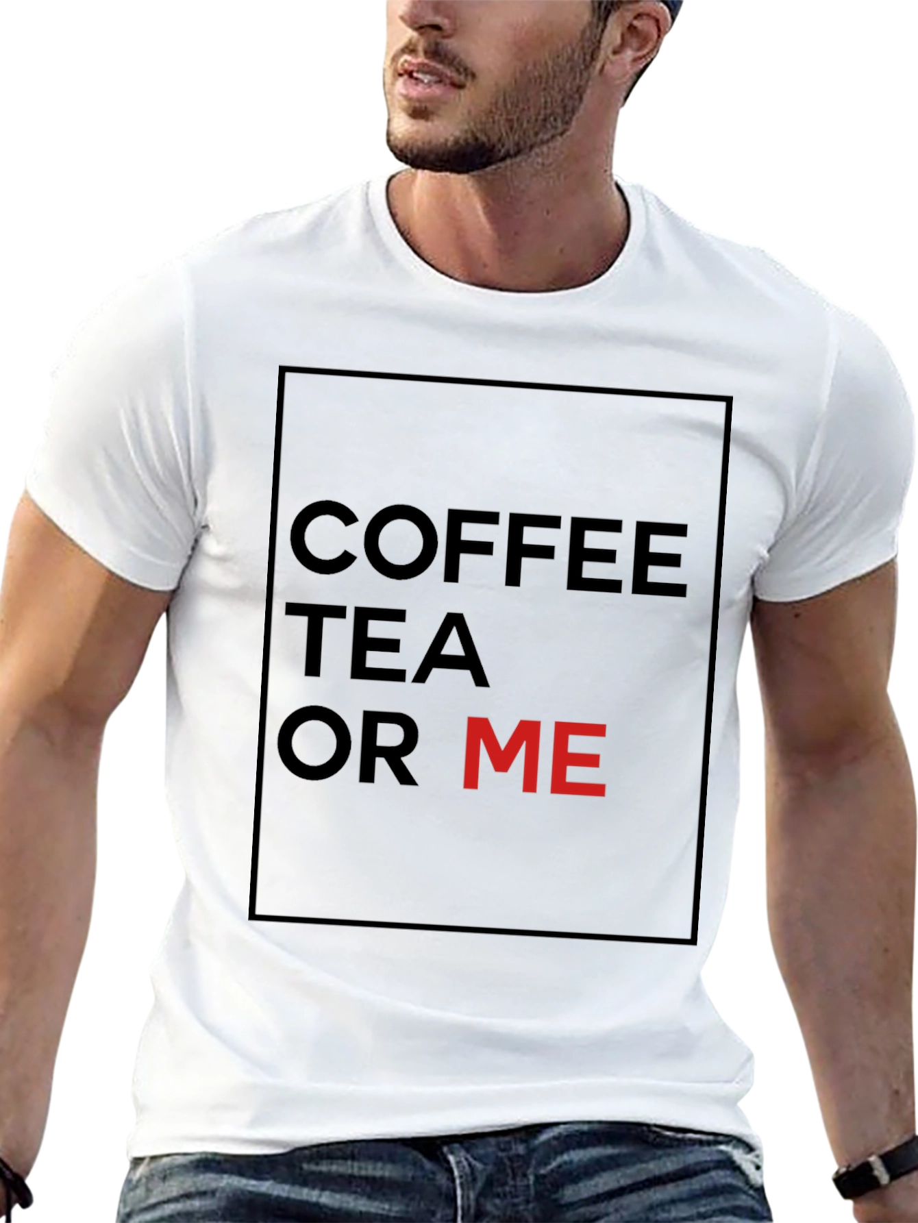 Black Coffee Tea or Me Graphic Tee - Black Cotton Blend view 13