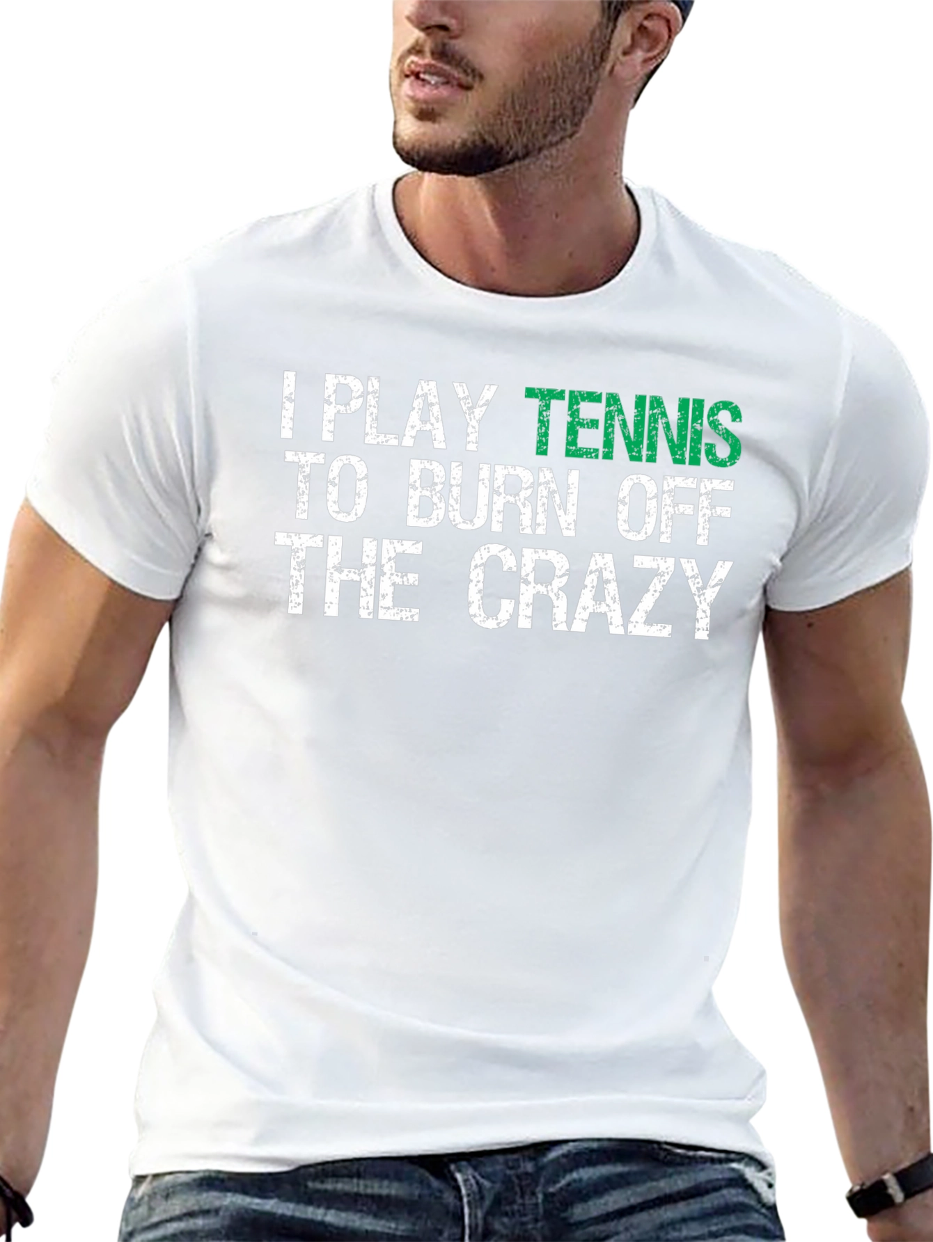 Black Tennis Crazy Graphic Tee - Burn Off Energy in Style! view 13