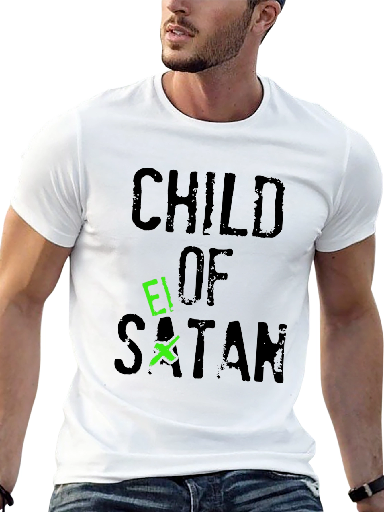 Black Child of Satan T-Shirt - Grunge Graphic Tee view 13