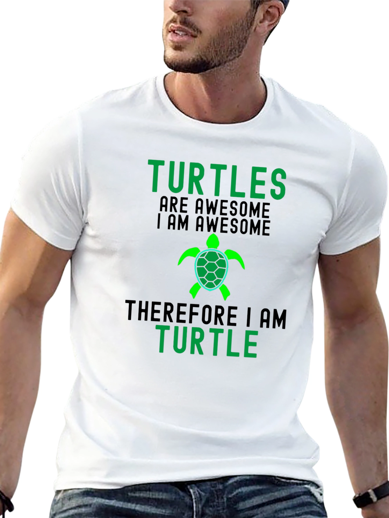Black Turtles are Awesome Graphic Tee - Black view 13