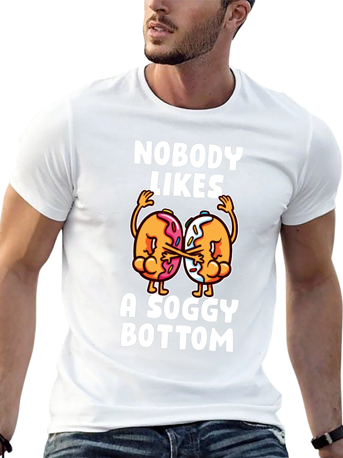 Black Funny Donut Graphic Tee view 13