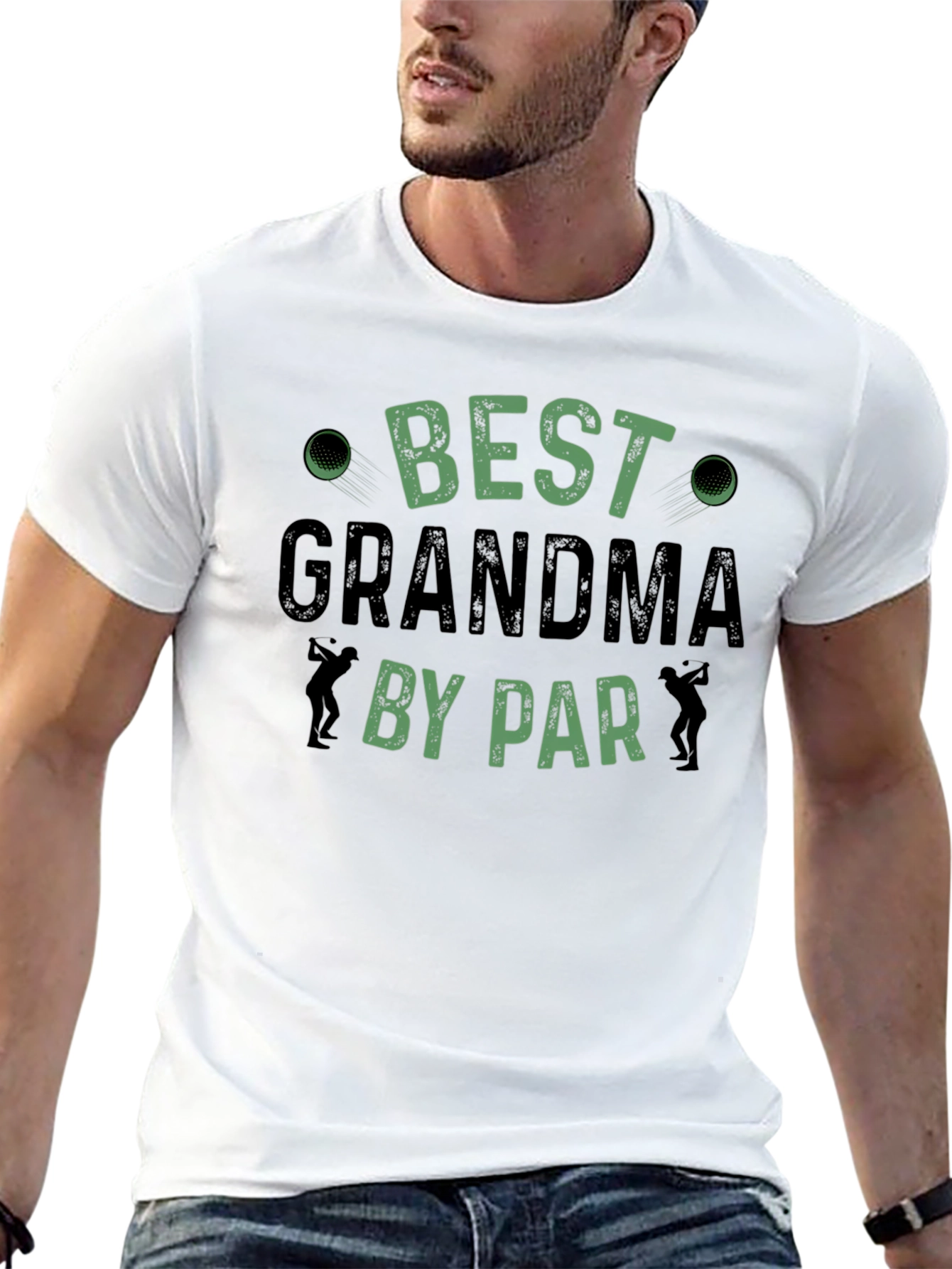 Black Best Grandma By Par Black T-Shirt view 13