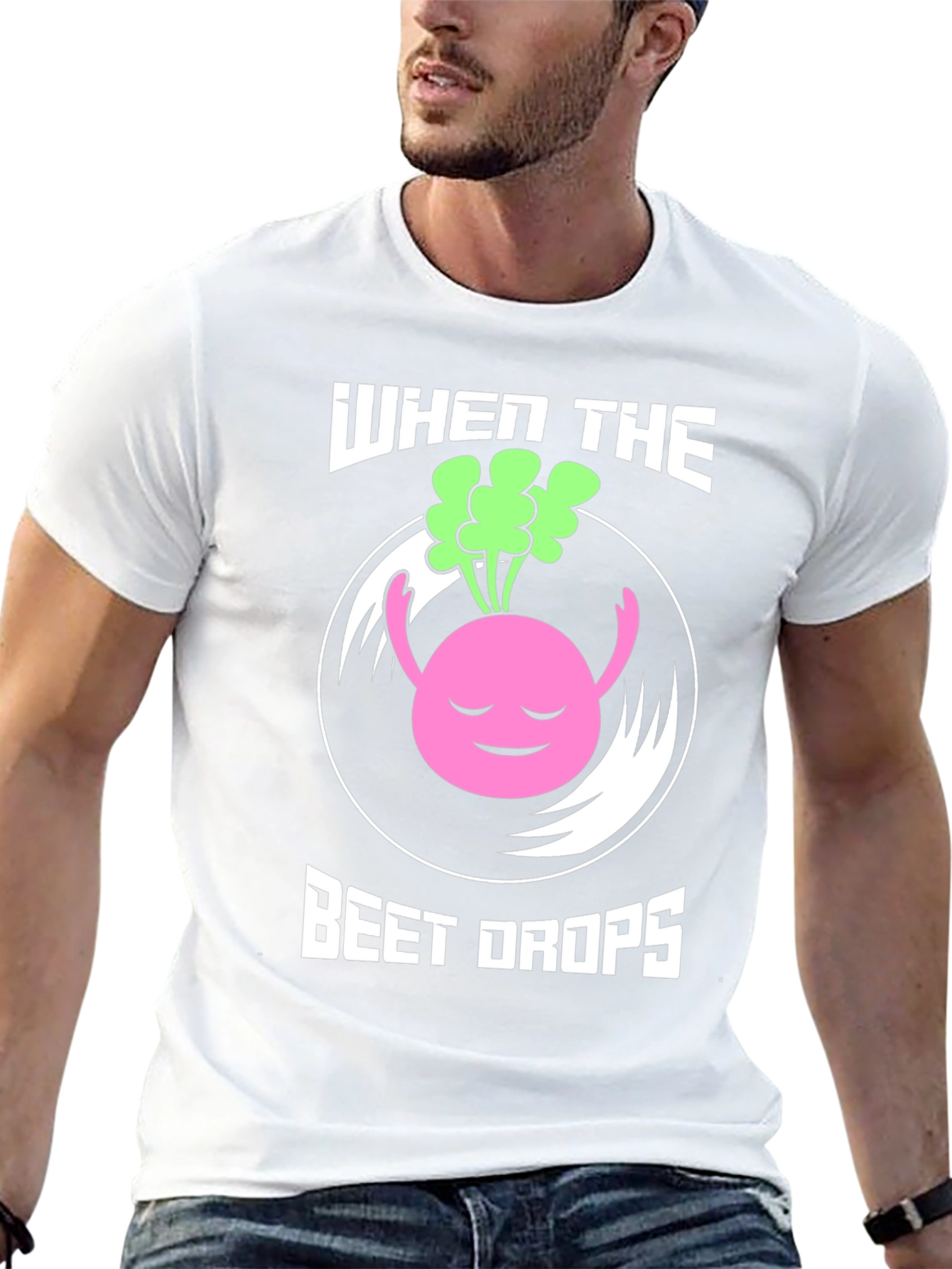 Black When the Beet Drops Funny Music T-Shirt view 13