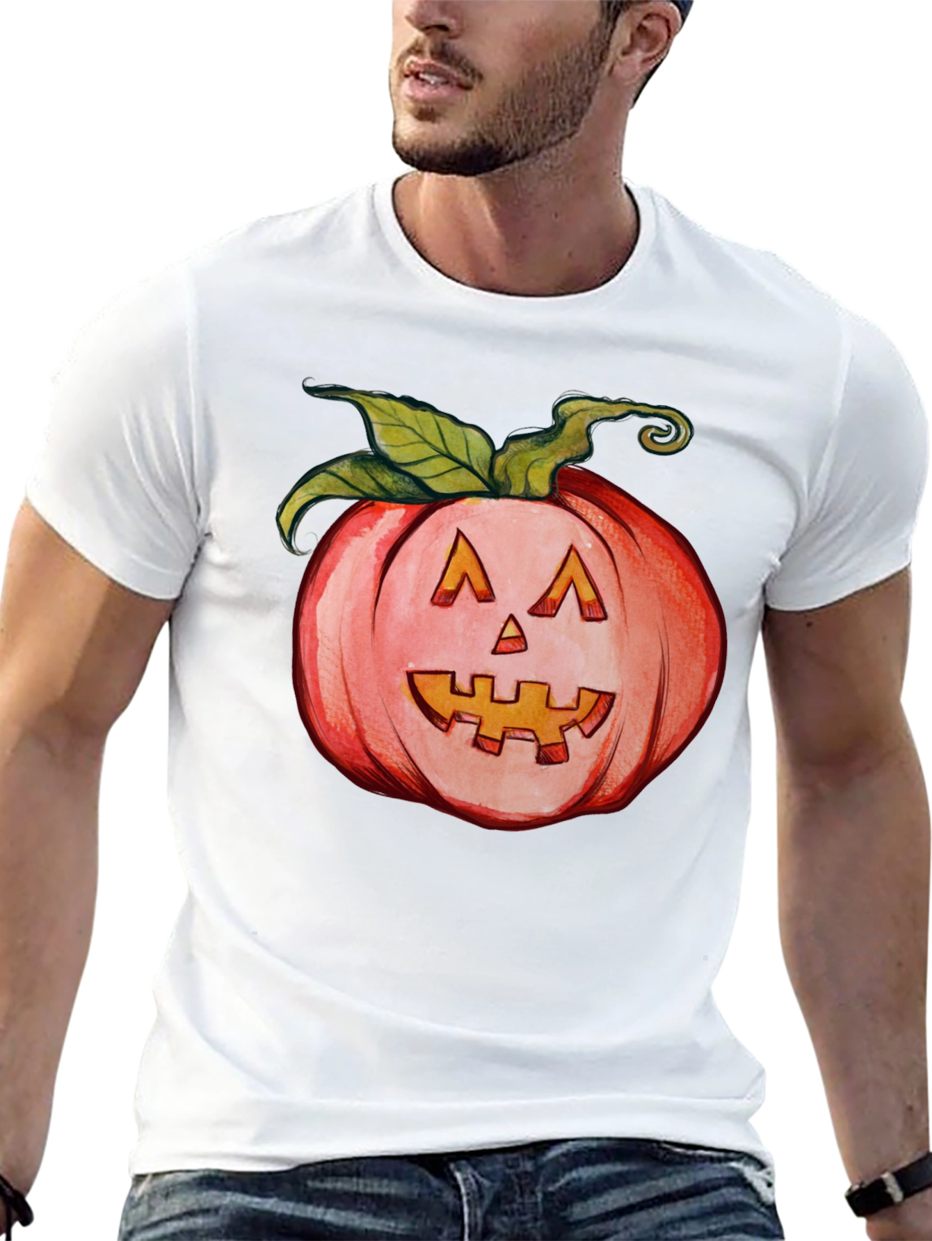 Black Halloween Pumpkin Graphic T-Shirt view 13