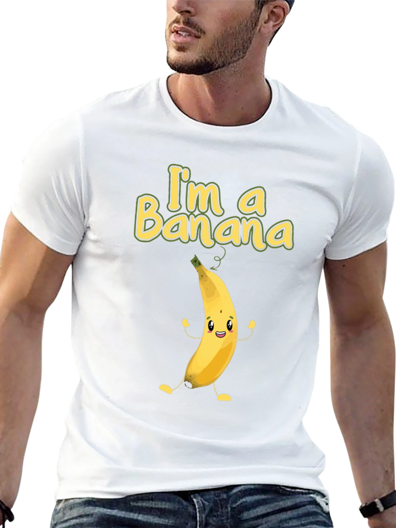 Black I'm a Banana Funny Graphic Tee view 13