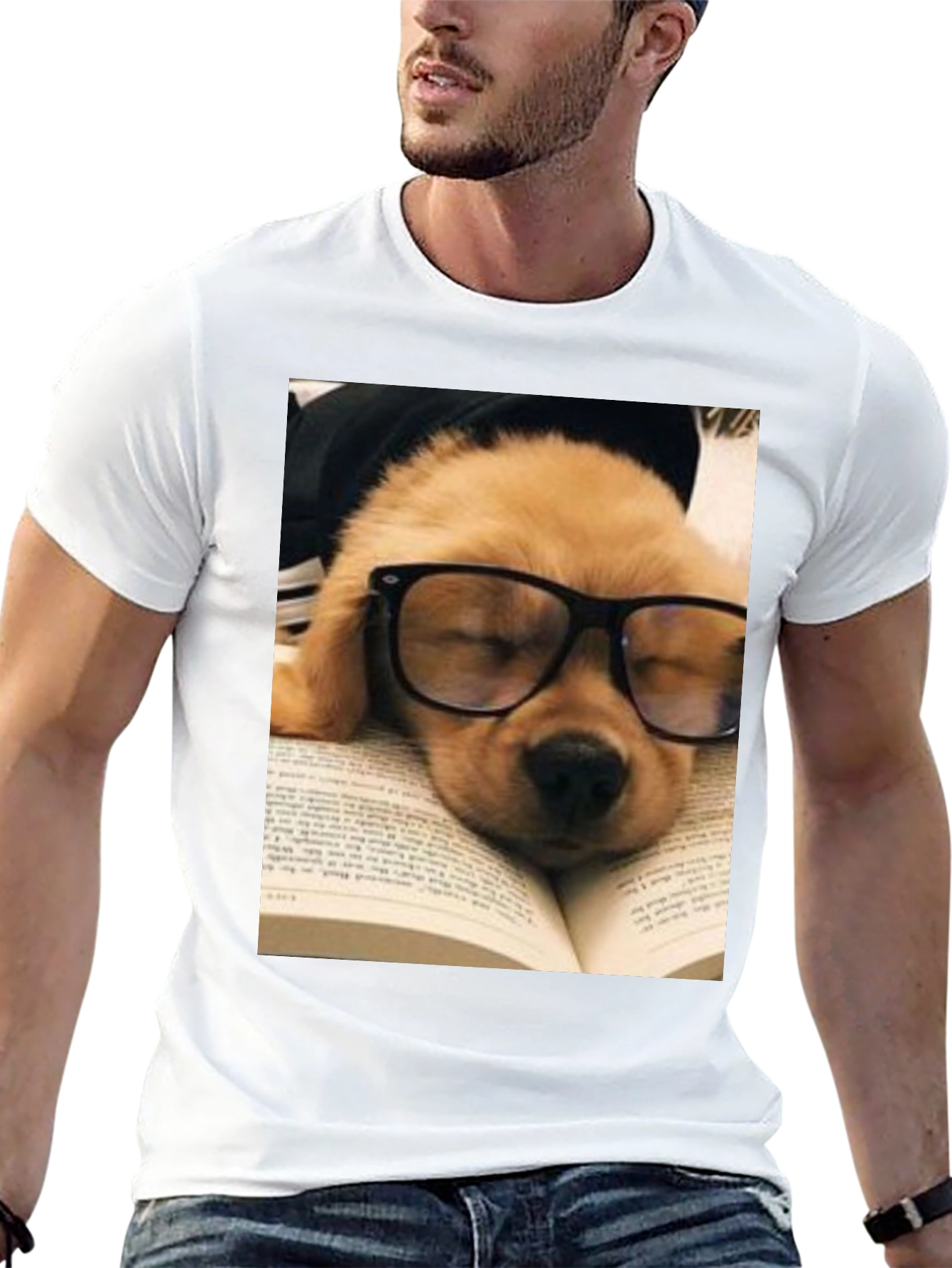 Black Bookworm Pup T-Shirt view 13