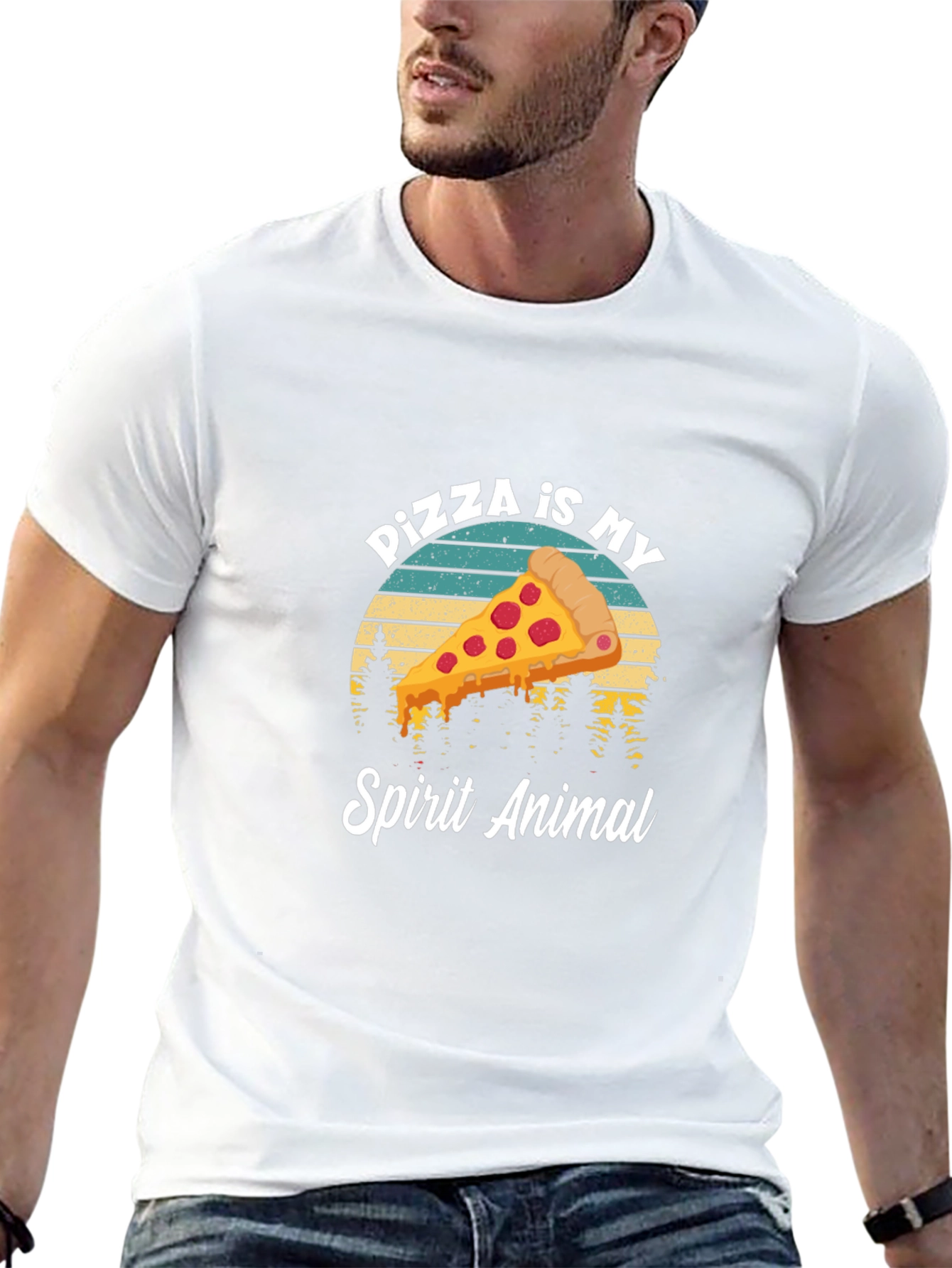 Black Pizza is My Spirit Animal Tee - Funny Food Lover Shirt view 13