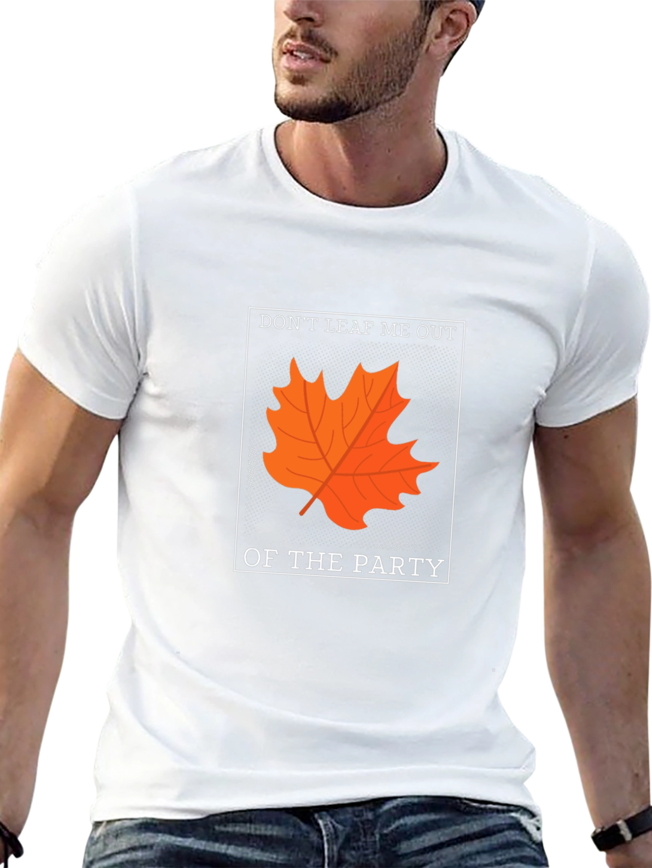 Black Don't Leaf Me Out T-Shirt - Autumn Pun Tee view 13