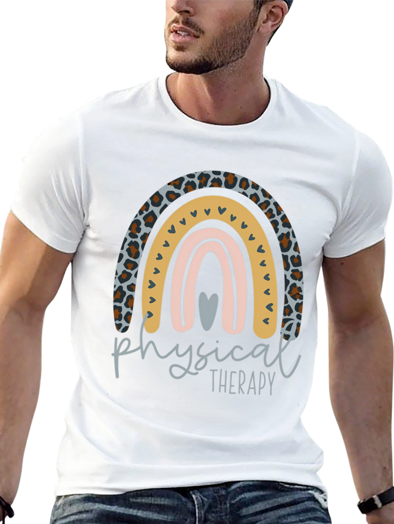 Black Physical Therapy Rainbow Graphic Tee view 13