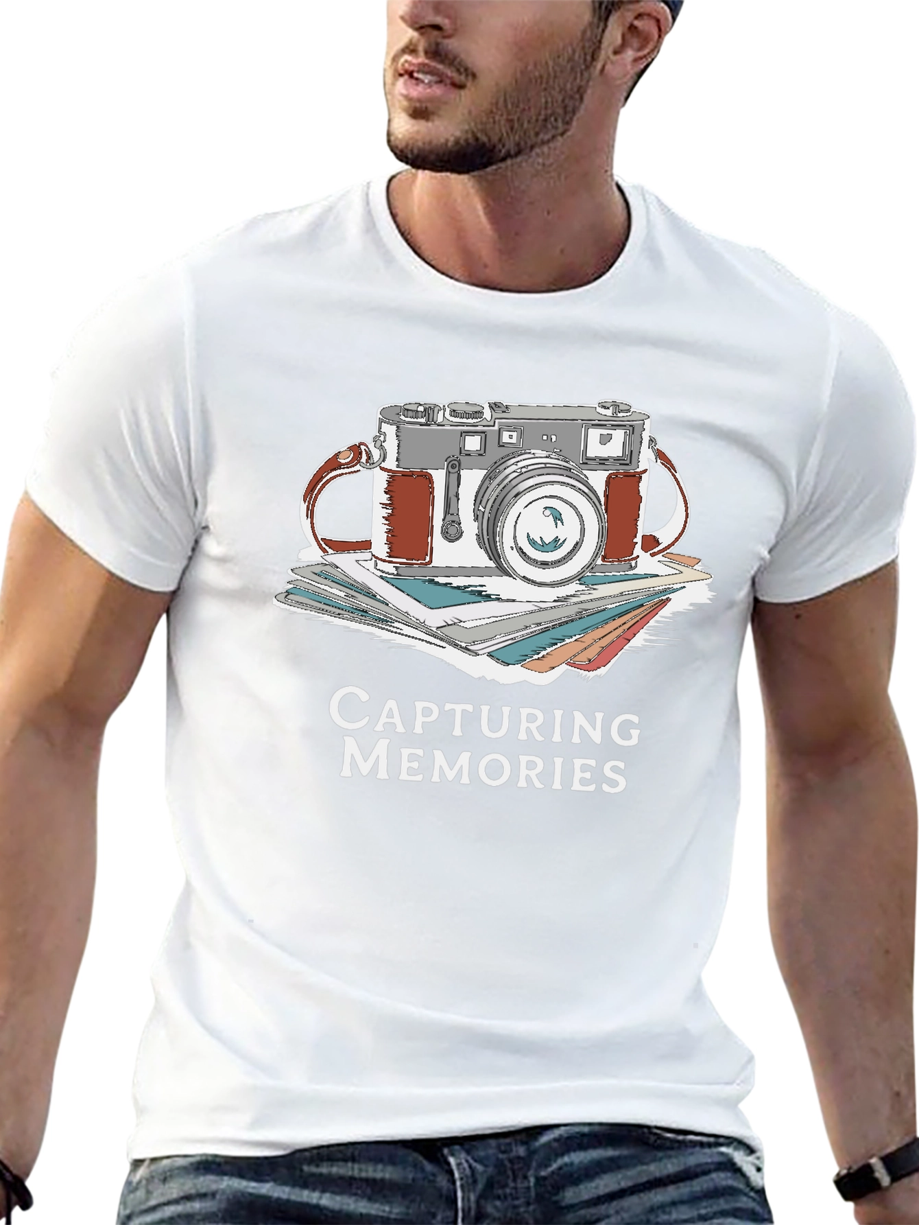 Black Capturing Memories Graphic T-Shirt view 13