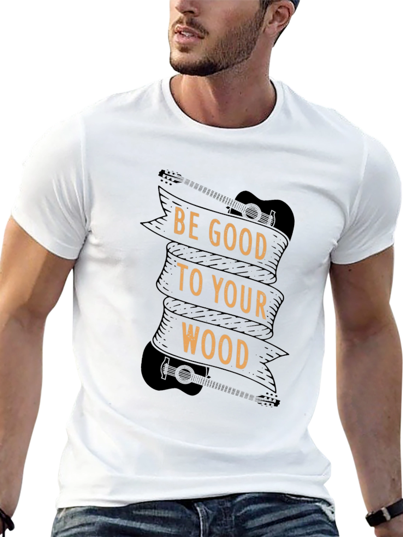 Black Be Good To Your Wood - Guitar T-Shirt view 13