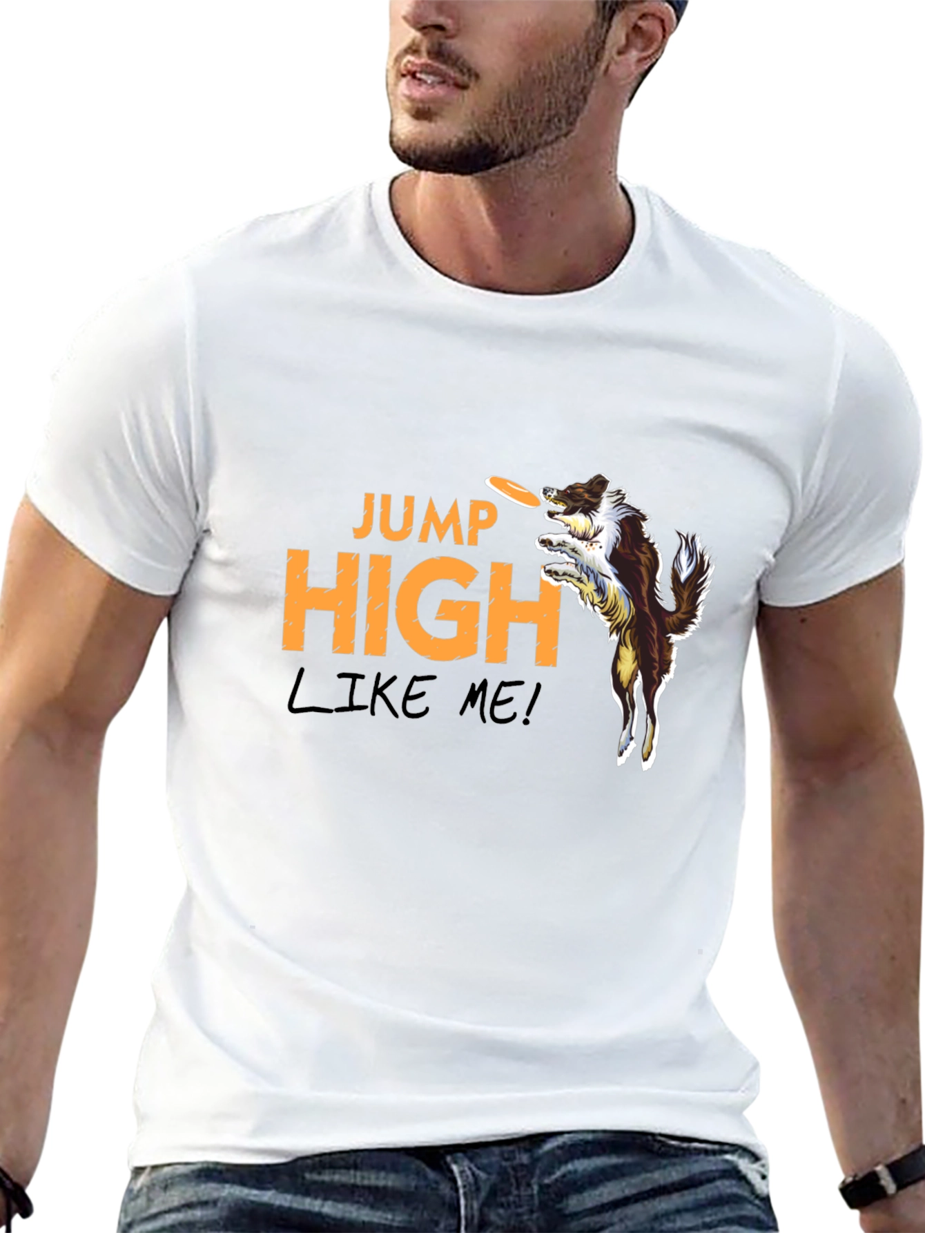 Black Jump High Dog Graphic T-Shirt view 13