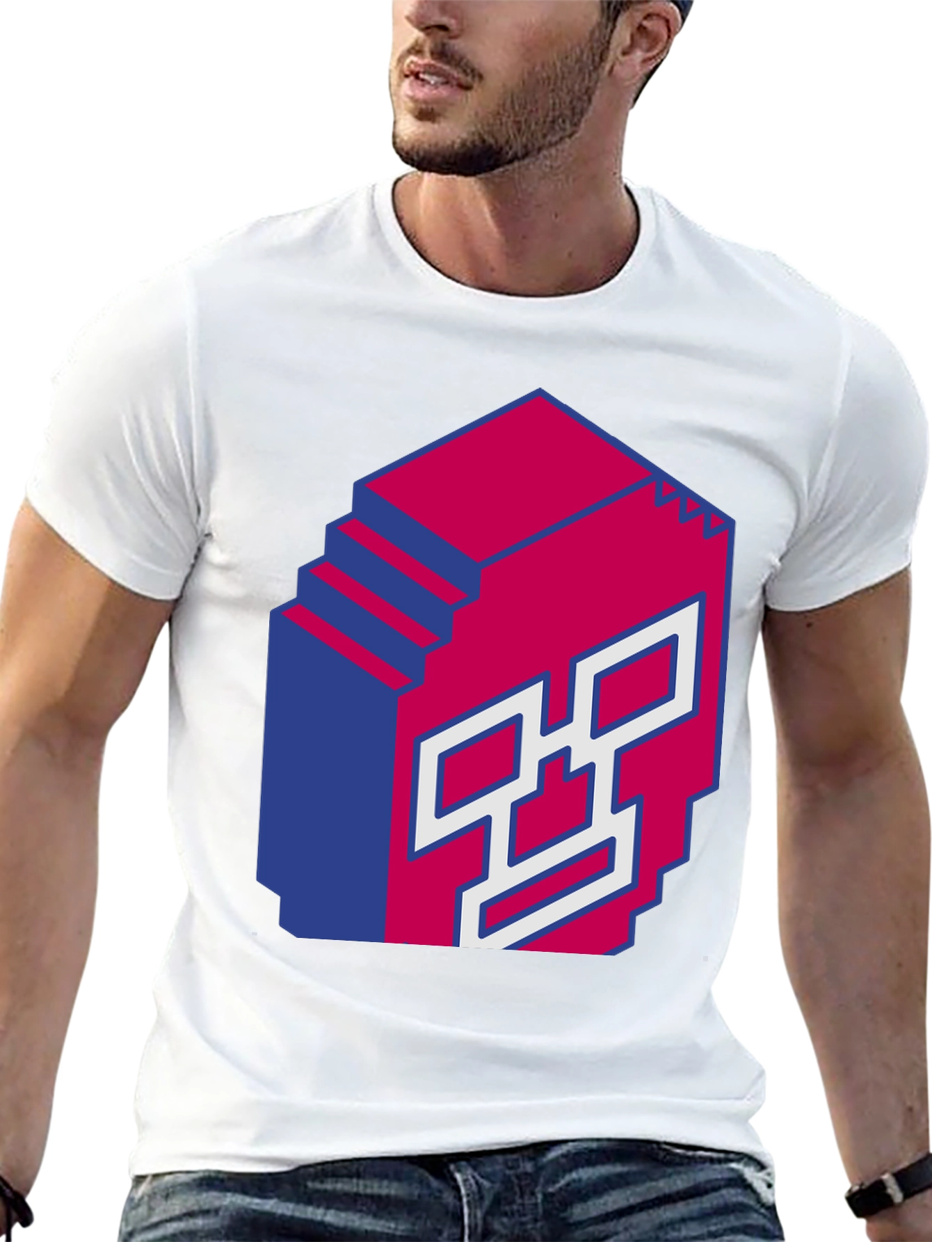 Black Pixel Art Skull Graphic T-Shirt view 13