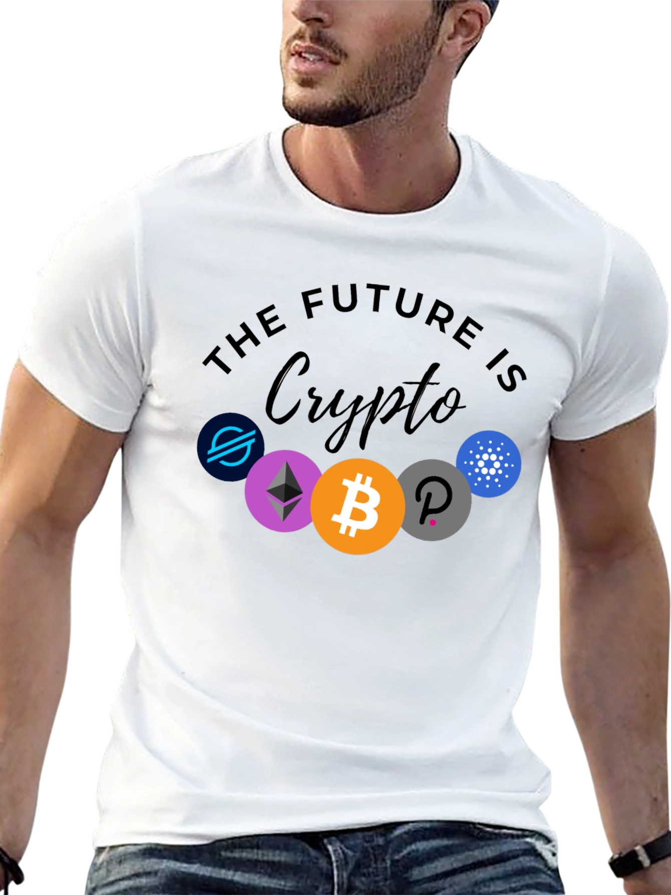 Black The Future is Crypto Black Graphic Tee view 13