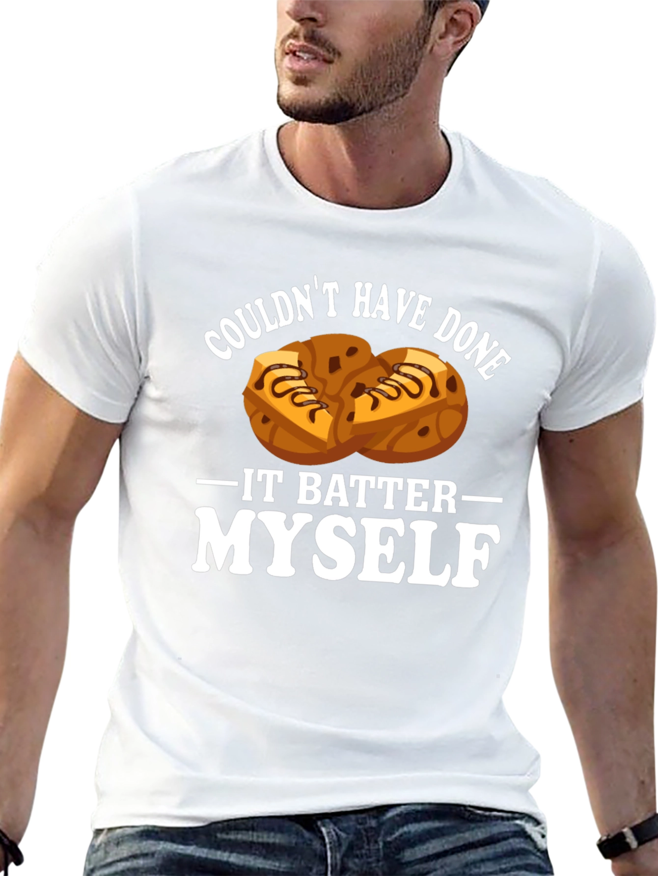 Black Funny Baking T-Shirt - Couldn't Have Done It Batter Myself! view 13