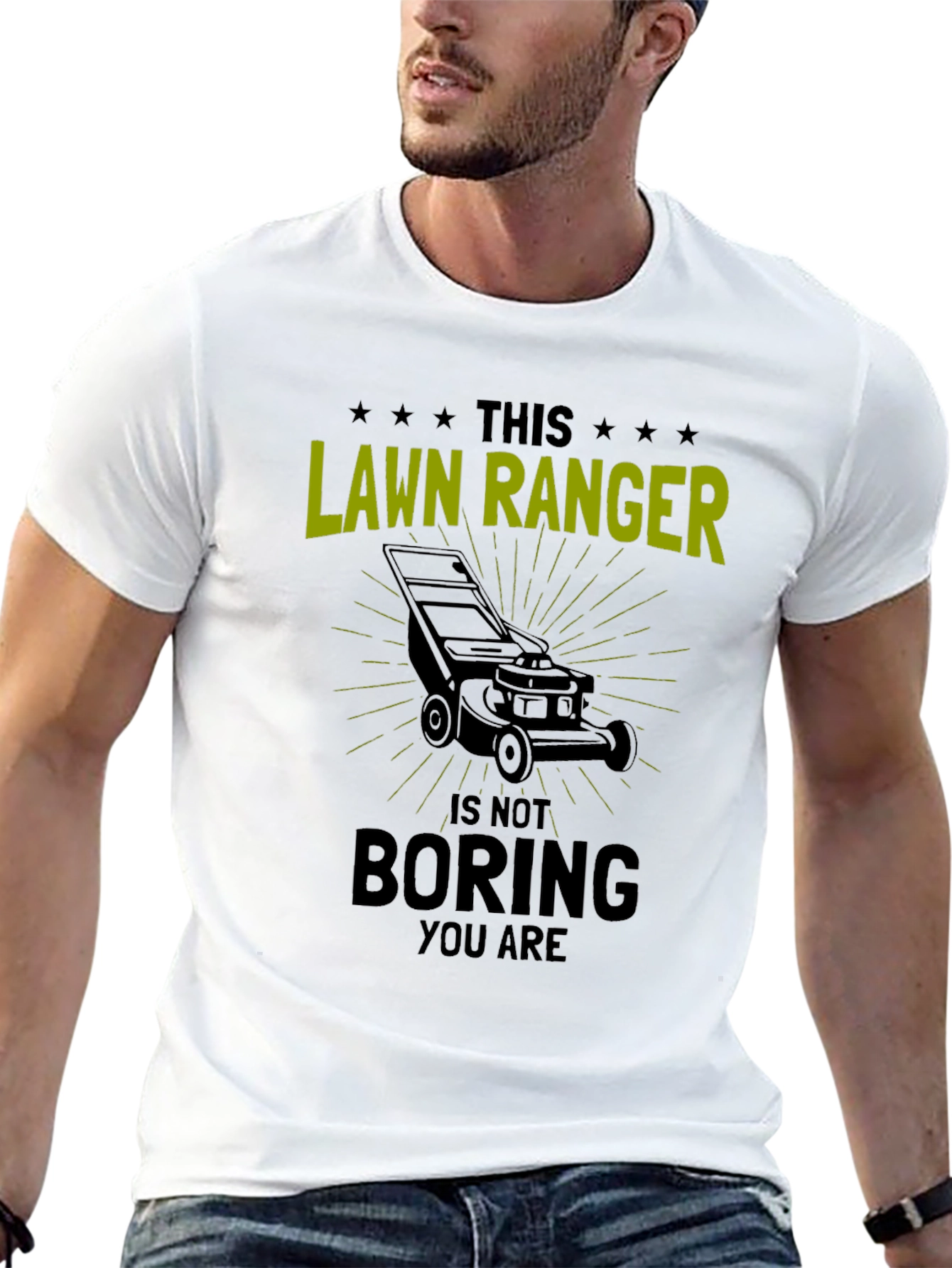 Black Lawn Ranger T-Shirt - Funny Gardening Tee view 13